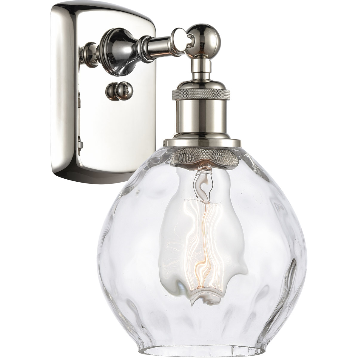 Innovations Lighting 516-1W-PN-G362-LED Ballston Small Waverly LED 6 inch Polished Nickel Sconce Wall Light, Ballston