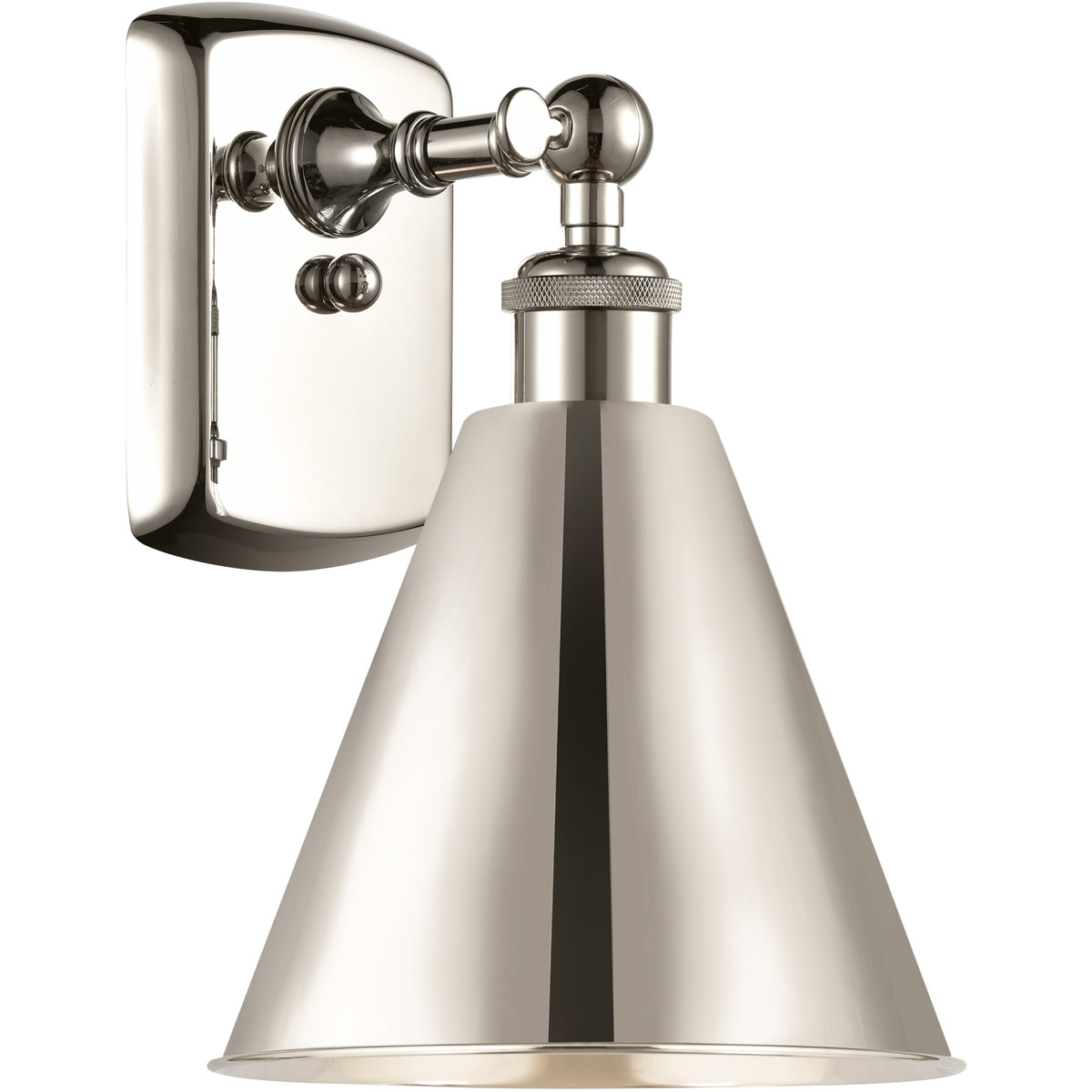 Innovations Lighting 516-1W-PN-MBC-8-PN Ballston Cone 1 Light 8 inch Polished Nickel Sconce Wall Light