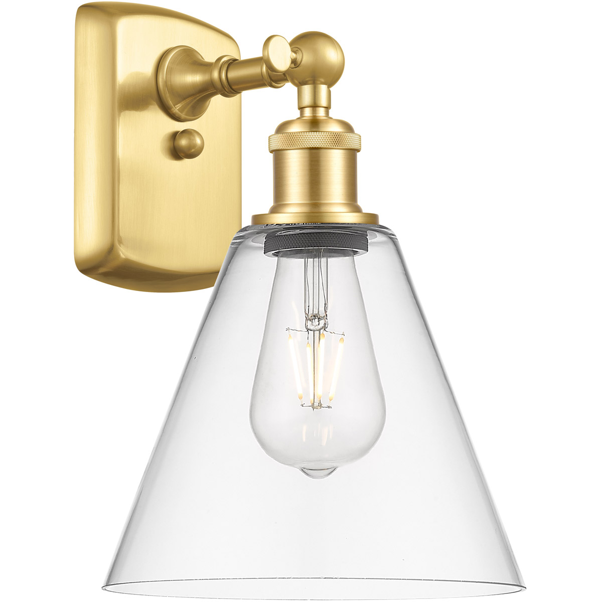 Innovations Lighting Bruno Marashlian Ballston Cone 11 Inch Wall Sconce Ballston Cone - 516-1W-SG-GBC-82 - Modern Contemporary
