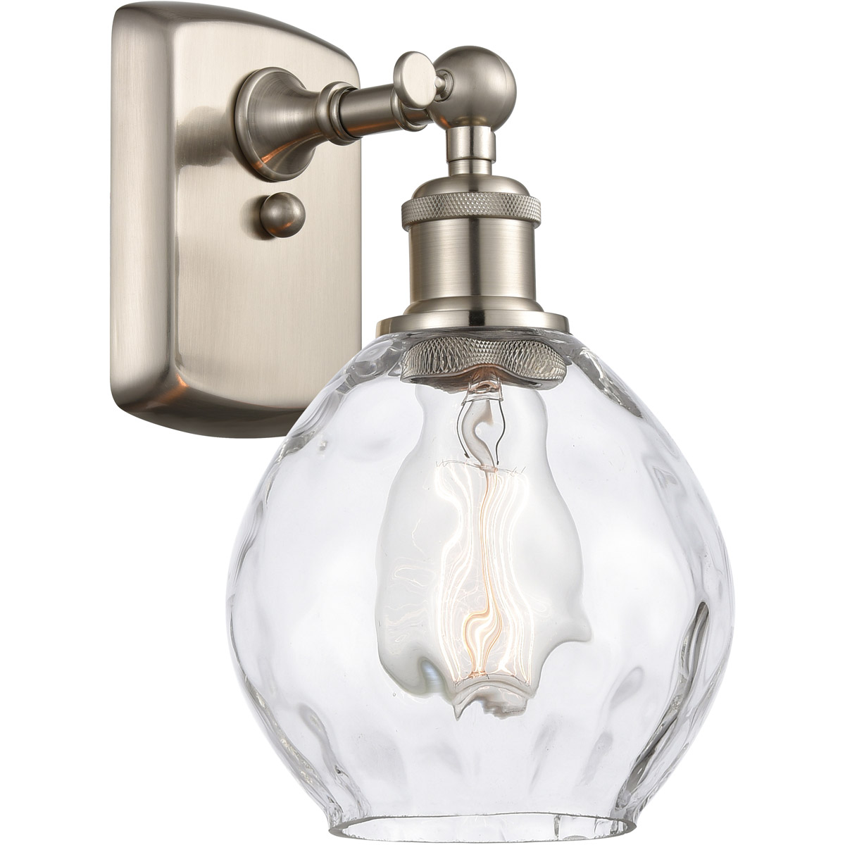 Innovations Lighting 516-1W-SN-G362 Ballston Small Waverly 1 Light 6 inch Brushed Satin Nickel Sconce Wall Light, Ballston