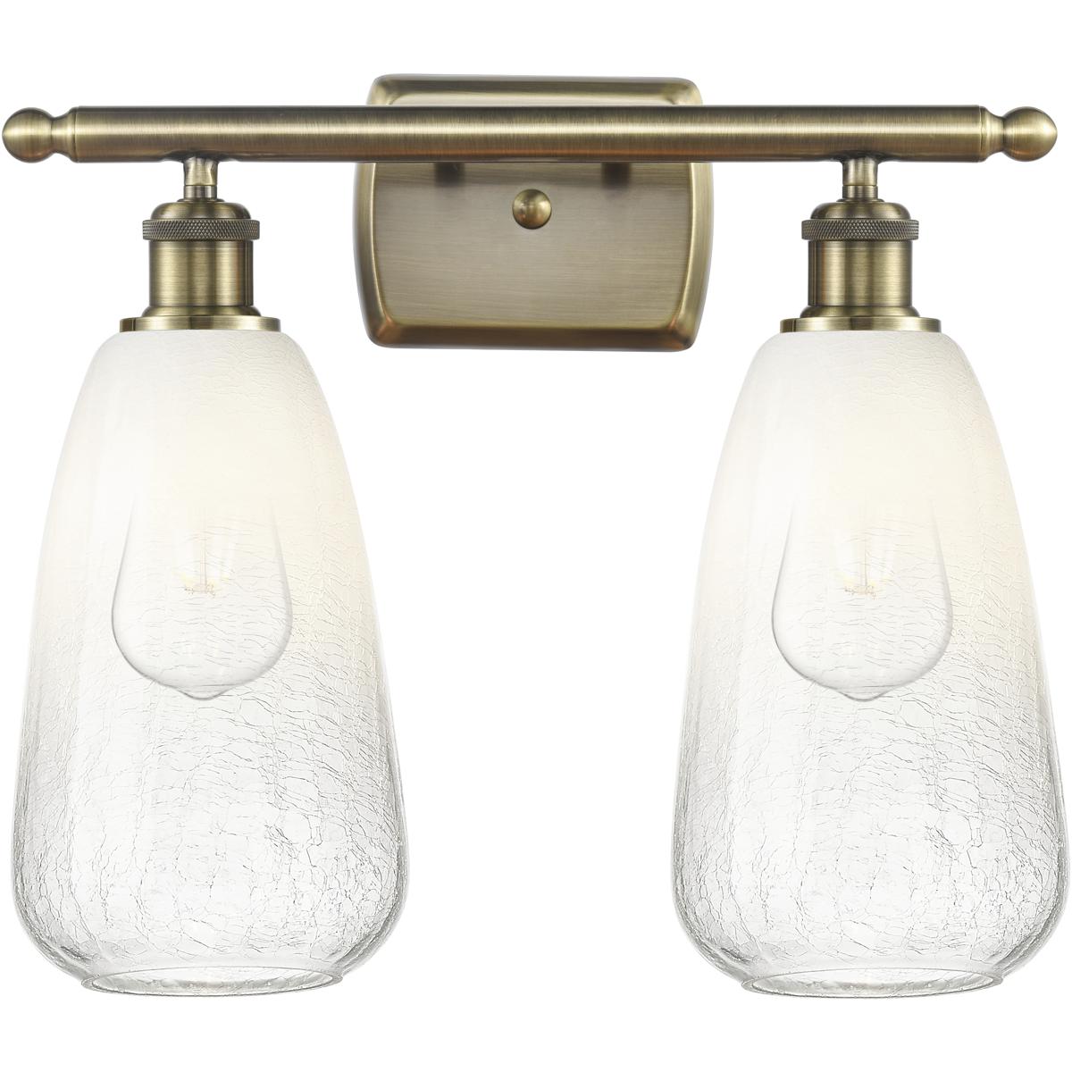 Innovations Lighting 516-2W-AB-G480-6OP Ballston Brookhaven Almond 2 Light 16 inch Antique Brass Bath Vanity Light Wall Light in Opal Glass