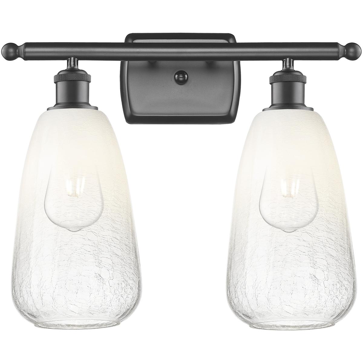 Innovations Lighting 516-2W-OB-G480-6OP Ballston Brookhaven Almond 2 Light 16 inch Oil Rubbed Bronze Bath Vanity Light Wall Light in Opal Glass