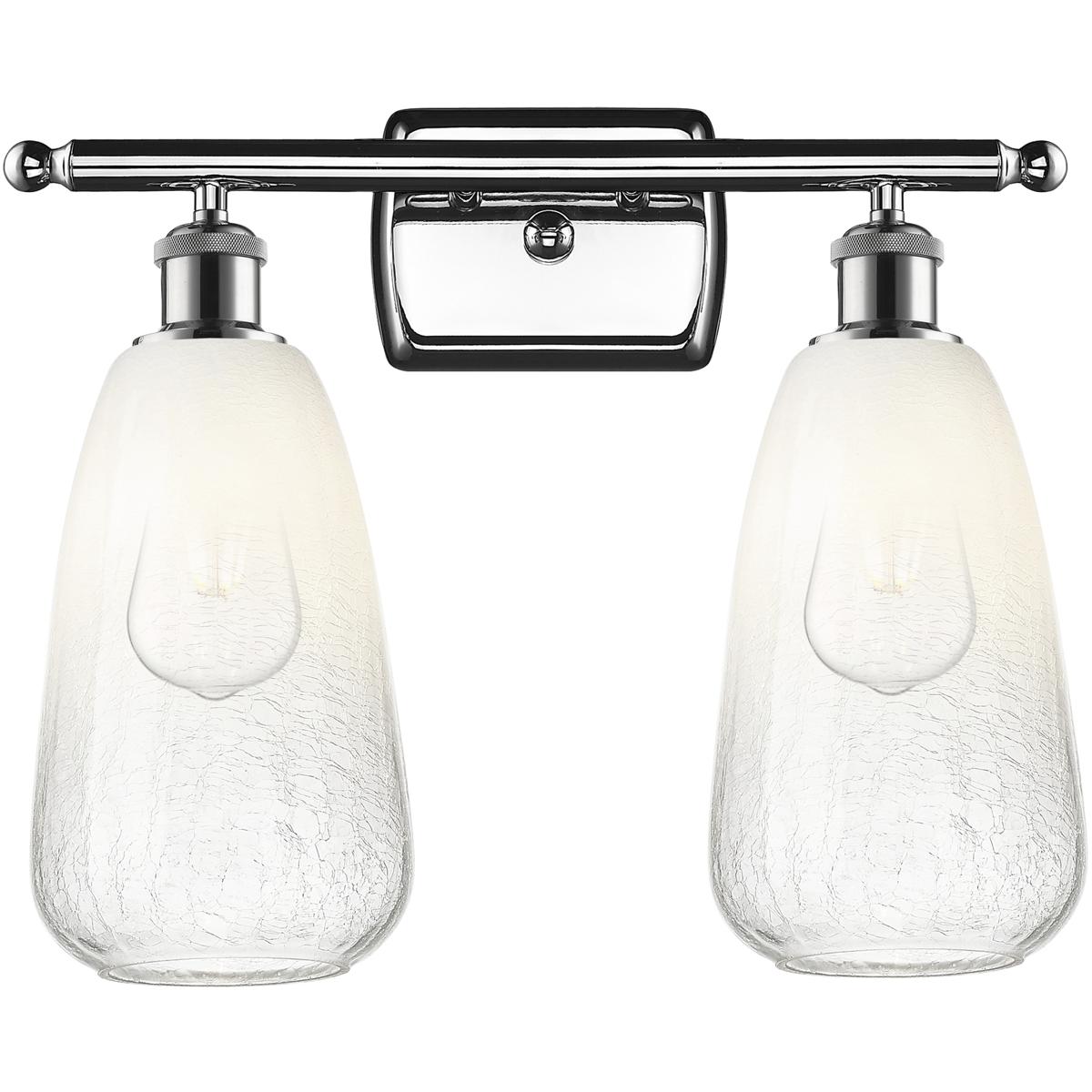 Innovations Lighting 516-2W-PC-G480-6OP Ballston Brookhaven Almond 2 Light 16 inch Polished Chrome Bath Vanity Light Wall Light in Opal Glass