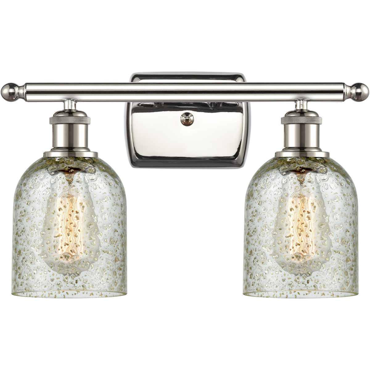 Innovations Lighting 516-2W-PN-G259 Ballston Caledonia 2 Light 16 inch Polished Nickel Bath Vanity Light Wall Light in Mica Glass, Ballston