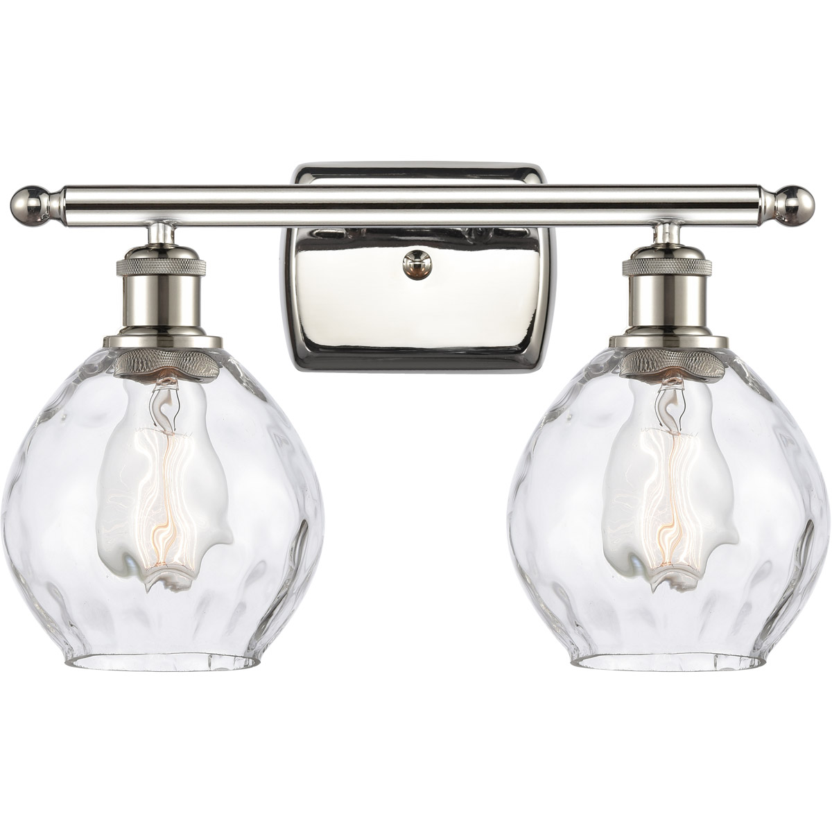 Innovations Lighting 516-2W-PN-G362-LED Ballston Small Waverly LED 16 inch Polished Nickel Bath Vanity Light Wall Light, Ballston