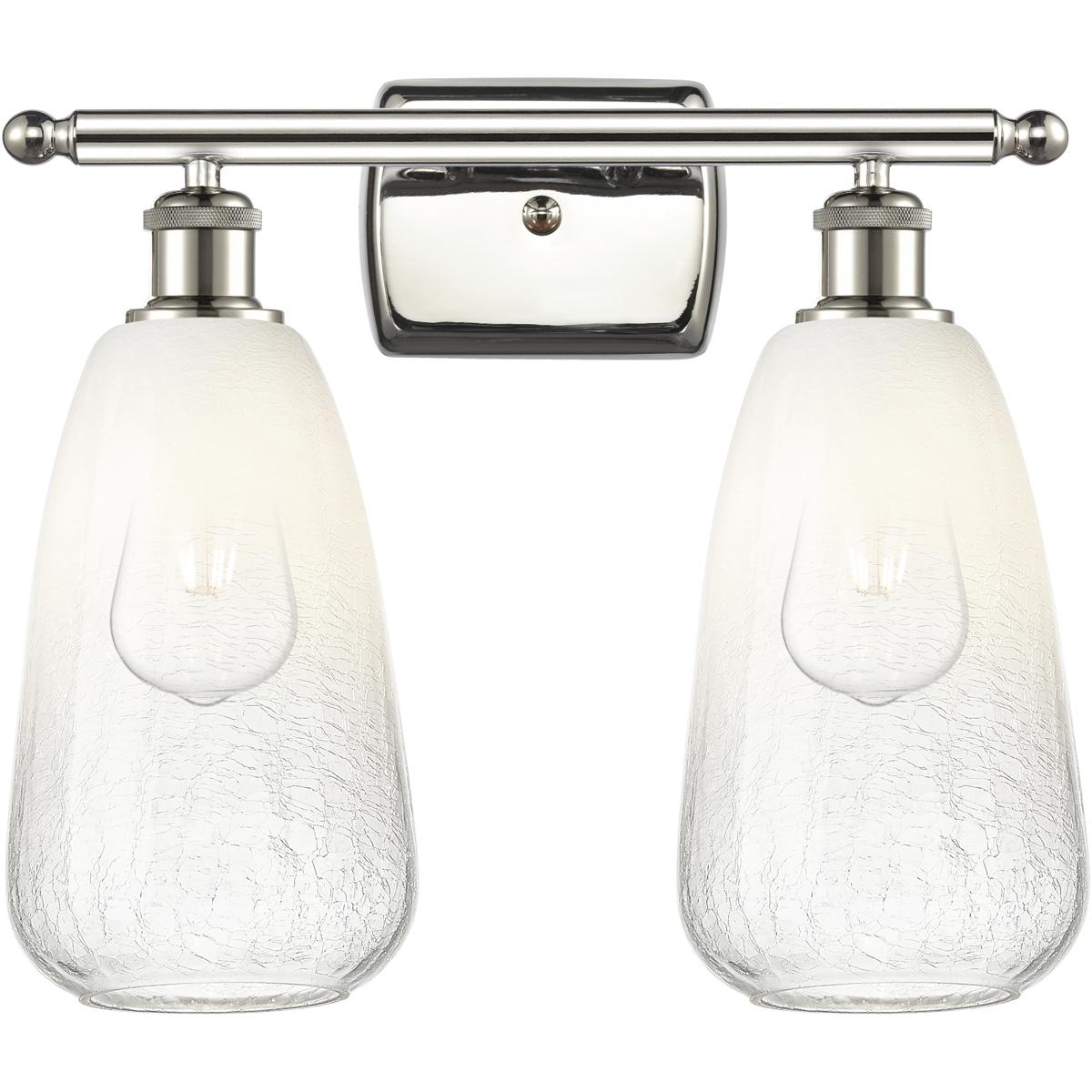 Innovations Lighting 516-2W-PN-G480-6OP Ballston Brookhaven Almond 2 Light 16 inch Polished Nickel Bath Vanity Light Wall Light in Opal Glass