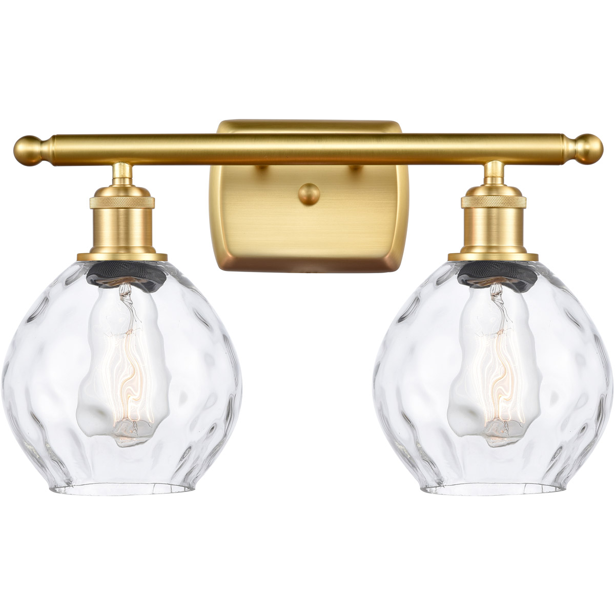 Innovations Lighting 516-2W-SG-G362-LED Ballston Small Waverly LED 16 inch Satin Gold Bath Vanity Light Wall Light, Ballston