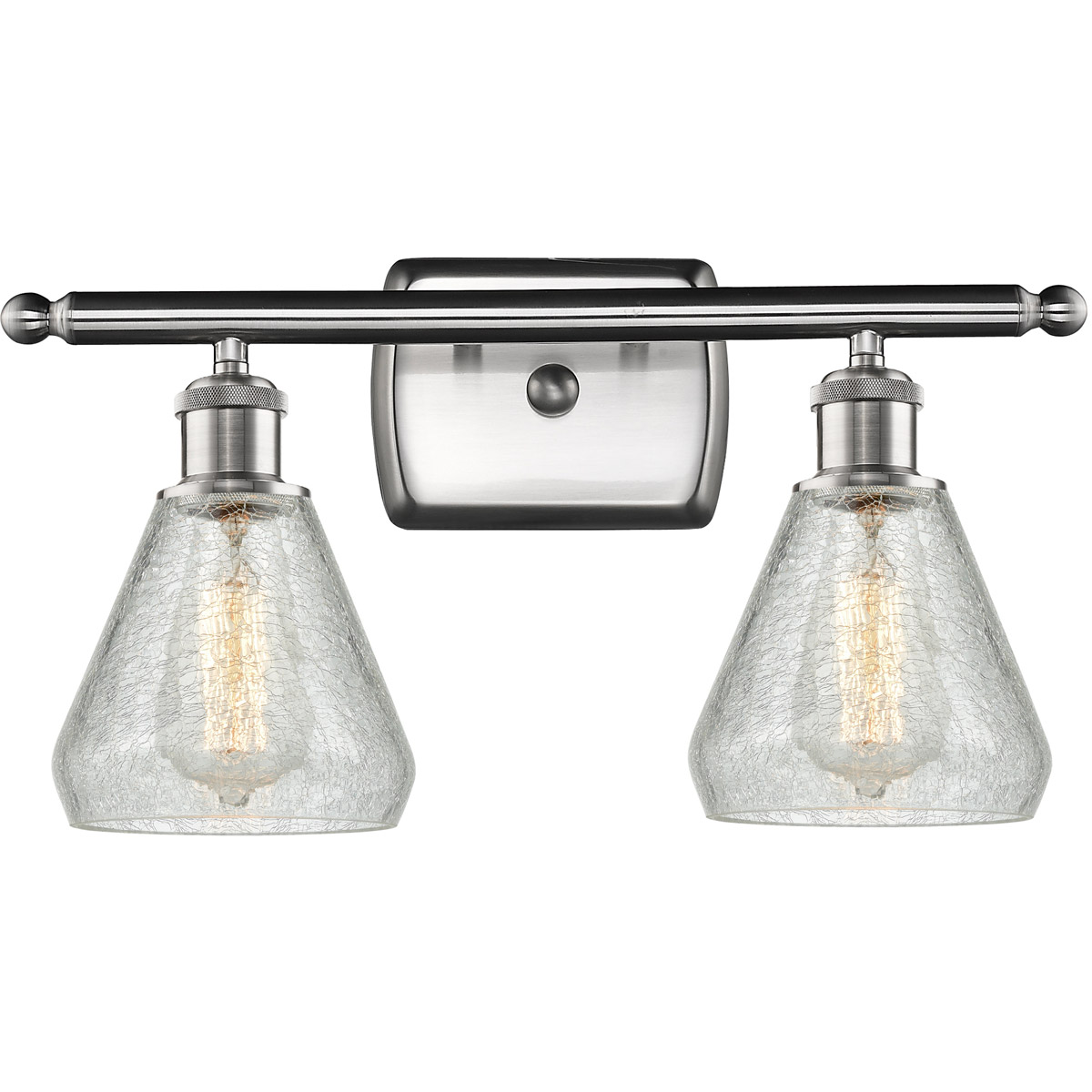 Innovations Lighting 516-2W-SN-G275 Ballston Conesus 2 Light 16 inch Brushed Satin Nickel Bath Vanity Light Wall Light, Ballston