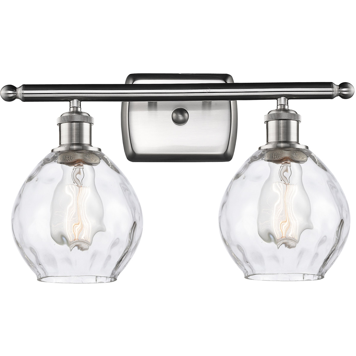 Innovations Lighting 516-2W-SN-G362-LED Ballston Small Waverly LED 16 inch Brushed Satin Nickel Bath Vanity Light Wall Light, Ballston