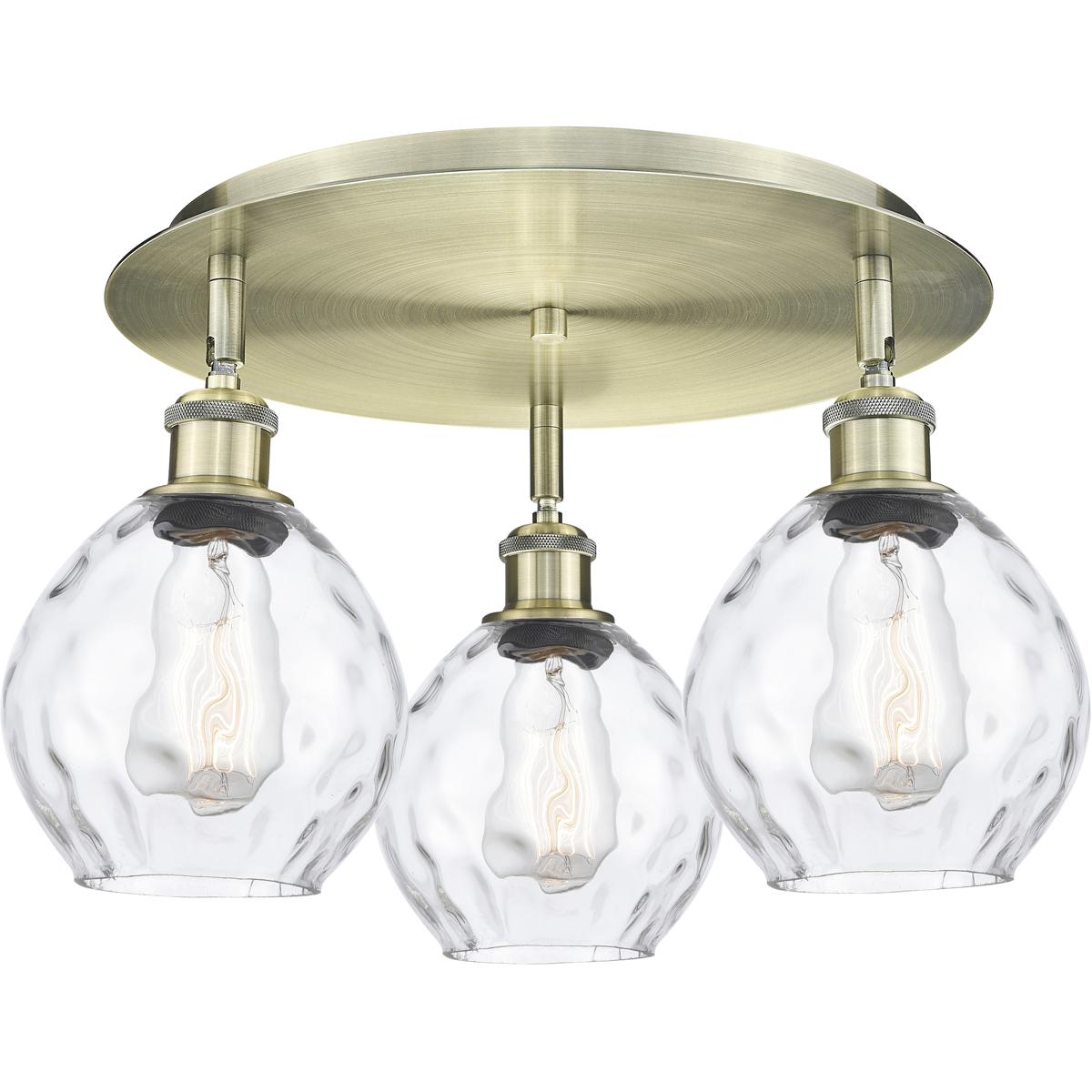 Innovations Lighting 516-3C-AB-G362 Waverly 3 Light 17.75 inch Antique Brass Flush Mount Ceiling Light