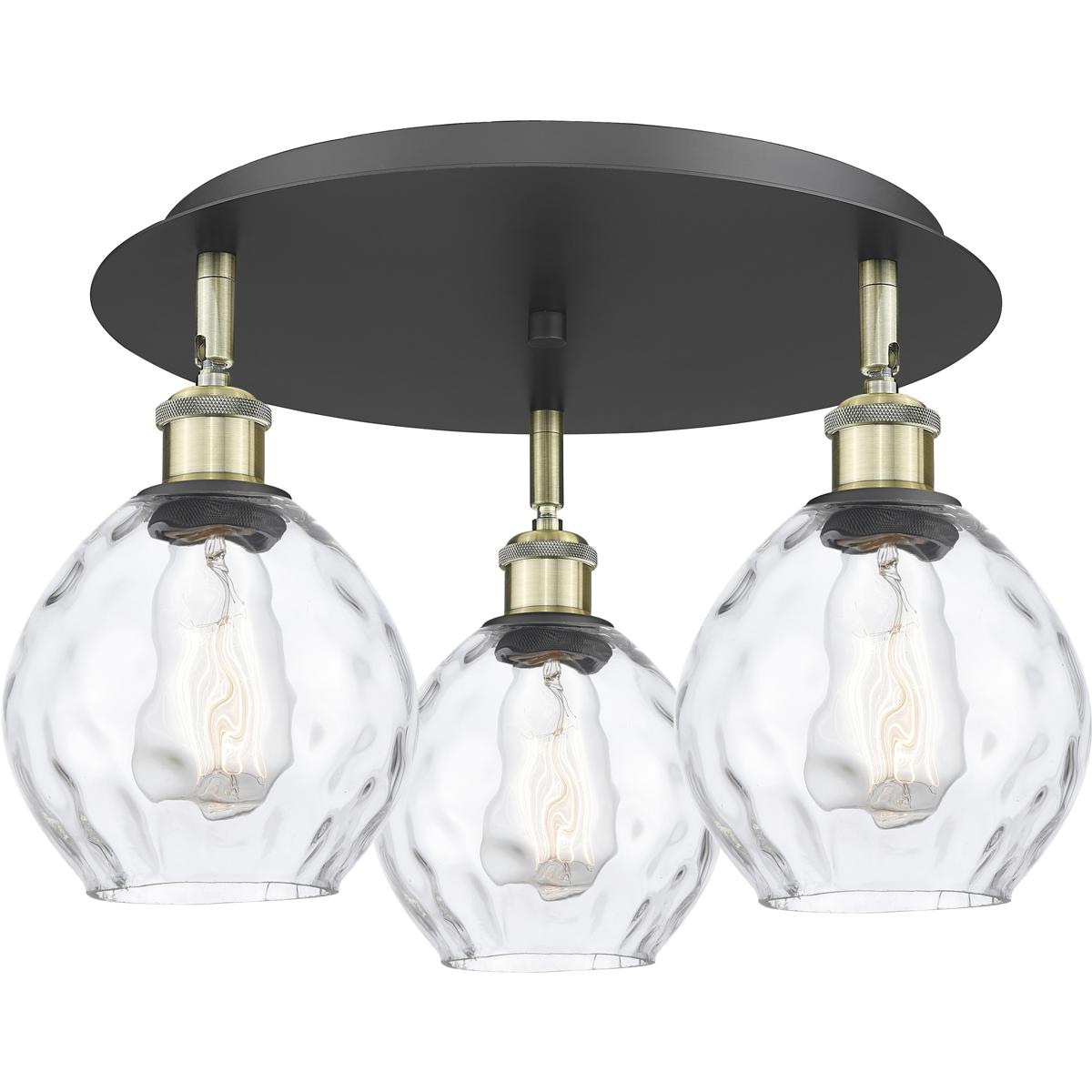 Innovations Lighting 516-3C-BAB-G362 Waverly 3 Light 17.75 inch Black Antique Brass Flush Mount Ceiling Light