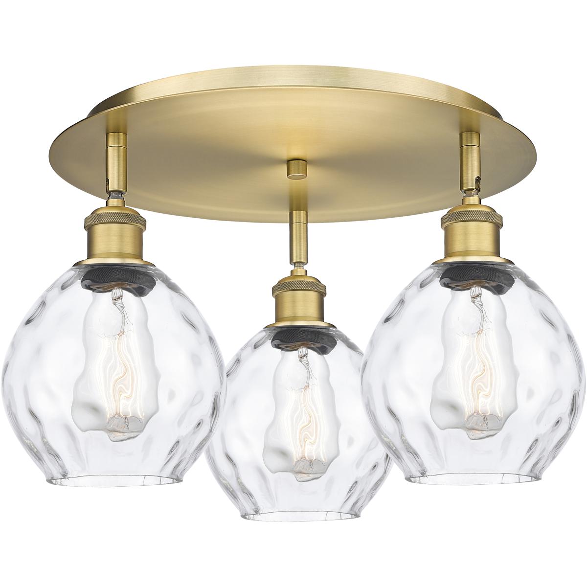 Innovations Lighting 516-3C-BB-G362 Waverly 3 Light 17.75 inch Brushed Brass Flush Mount Ceiling Light