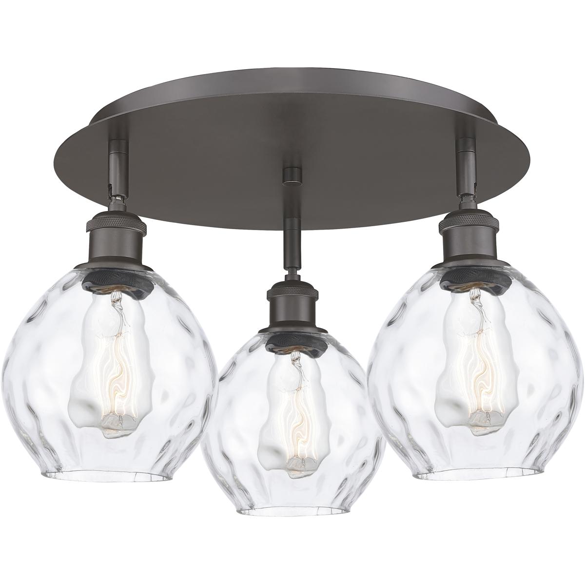 Innovations Lighting 516-3C-OB-G362 Waverly 3 Light 17.75 inch Oil Rubbed Bronze Flush Mount Ceiling Light