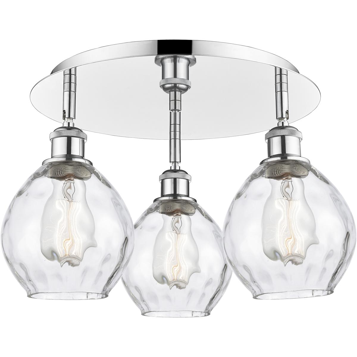 Innovations Lighting 516-3C-PC-G362 Waverly 3 Light 17.75 inch Polished Chrome Flush Mount Ceiling Light