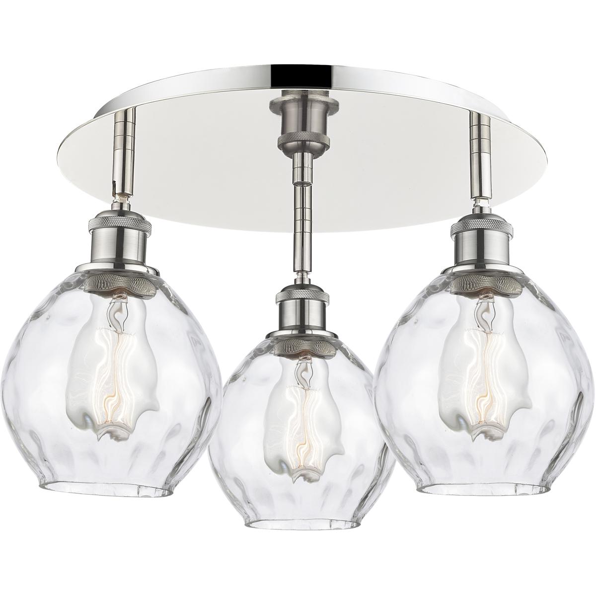 Innovations Lighting 516-3C-PN-G362 Waverly 3 Light 17.75 inch Polished Nickel Flush Mount Ceiling Light