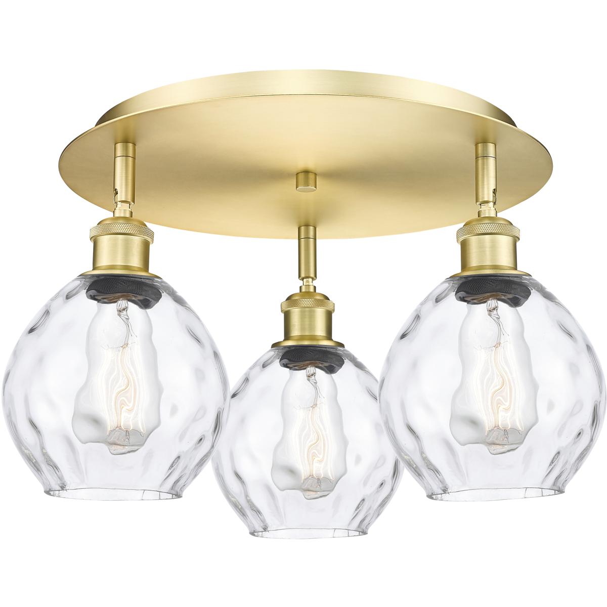 Innovations Lighting 516-3C-SG-G362 Waverly 3 Light 17.75 inch Satin Gold Flush Mount Ceiling Light