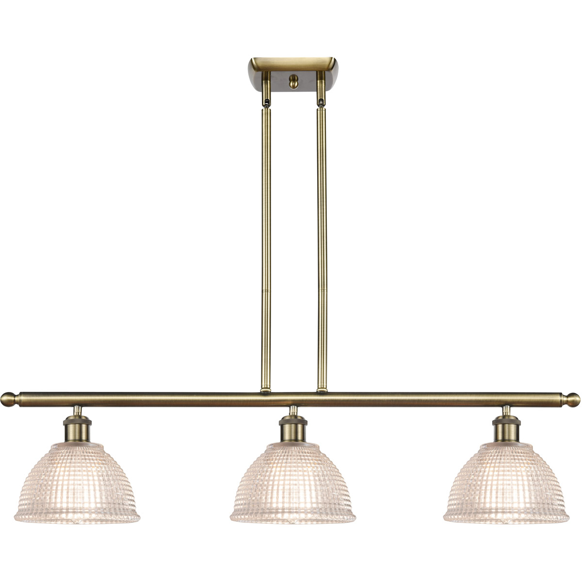 Innovations Lighting 516-3I-AB-G422 Ballston Arietta 3 Light 36 inch Antique Brass Island Light Ceiling Light in Incandescent, Clear Glass, Ballston
