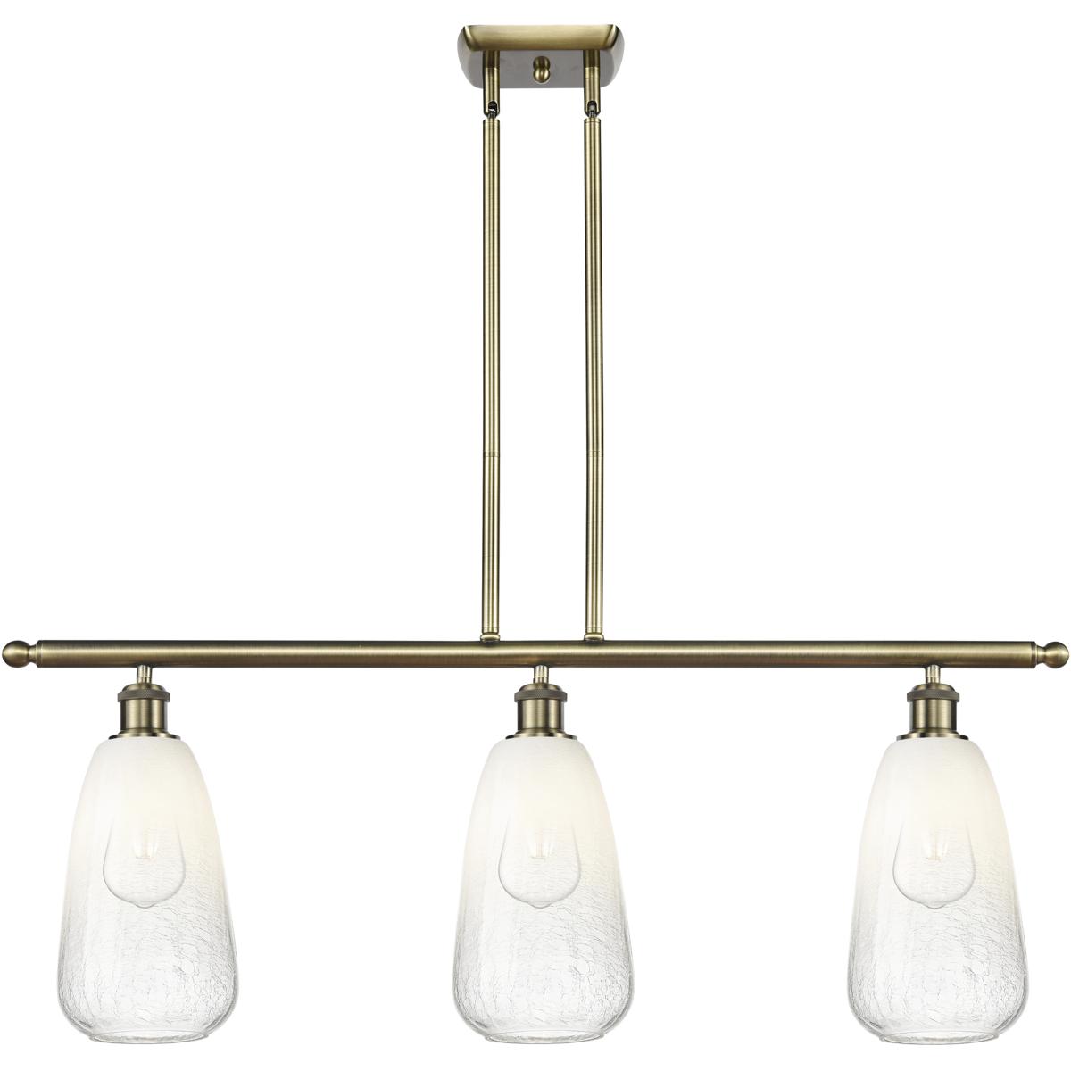 Innovations Lighting 516-3I-AB-G480-6OP Ballston Brookhaven Almond Island Light Ceiling Light in Antique Brass, Opal Glass