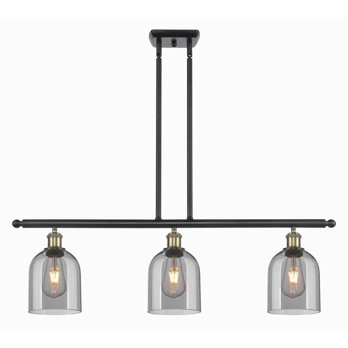 Innovations Lighting 516-3I-BAB-G558-6SM Ballston Bella 3 Light 36 inch Black Antique Brass Stem Hung Island Light Ceiling Light