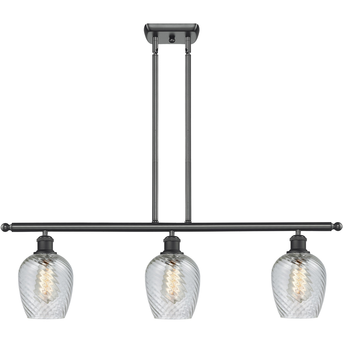 Innovations Lighting Bruno Marashlian Salina 36 Inch 3 Light Linear Suspension Light Salina - 516-3I-BK-G292 - Restoration-Vintage