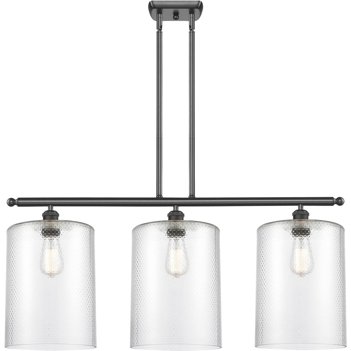 Innovations Lighting 516-3I-OB-G112-L Ballston Cobbleskill 3 Light 36 inch Oil Rubbed Bronze Island Light Ceiling Light in Clear Glass