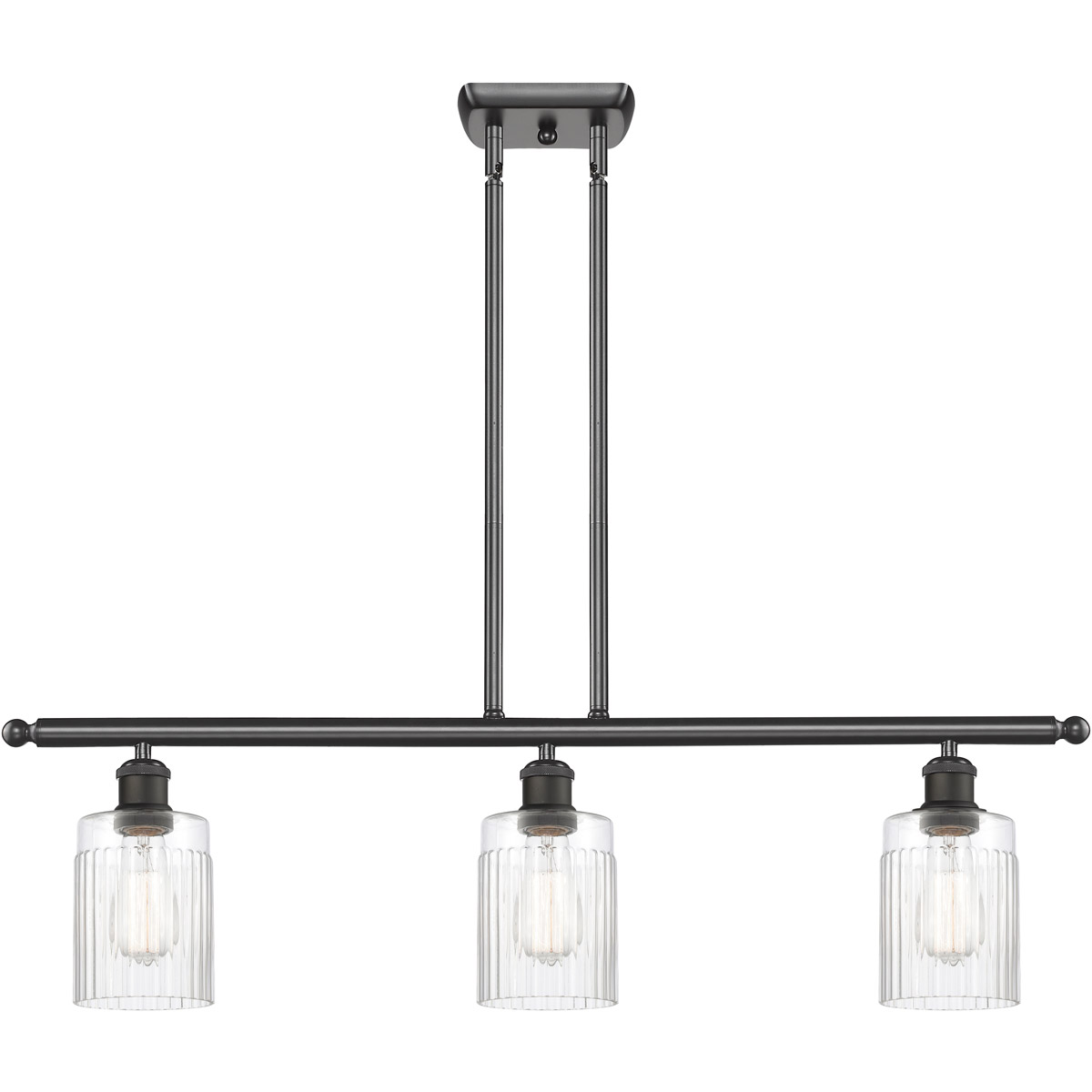 Innovations Lighting 516-3I-OB-G342-LED Ballston Hadley LED 36 inch Oil Rubbed Bronze Island Light Ceiling Light in Clear Glass, Ballston