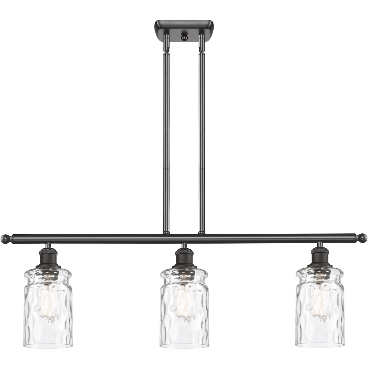Innovations Lighting 516-3I-OB-G352 Ballston Candor 3 Light 36 inch Oil Rubbed Bronze Island Light Ceiling Light in Clear Waterglass, Ballston