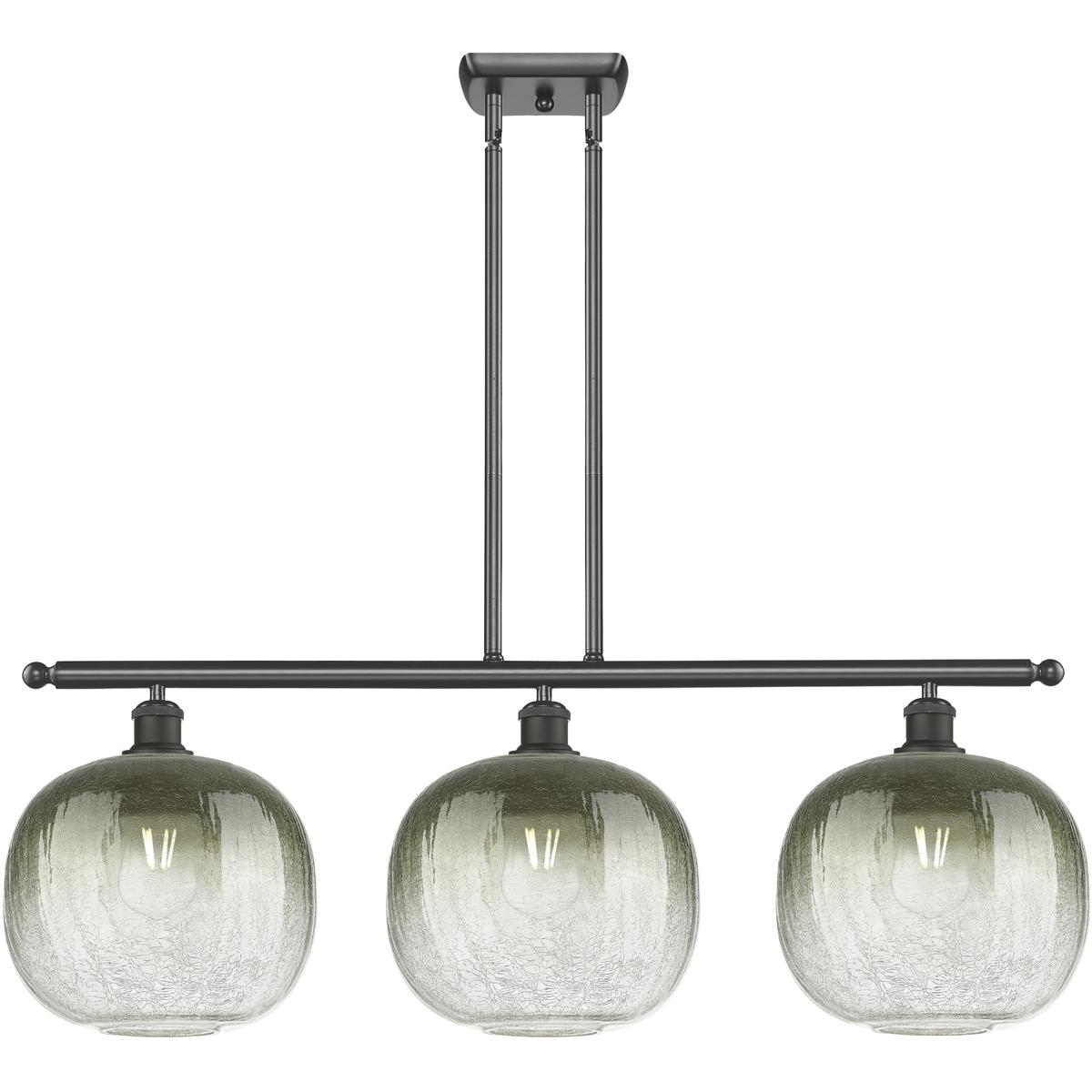 Innovations Lighting 516-3I-OB-G481-10SL Ballston Brookhaven Sphere Island Light Ceiling Light in Oil Rubbed Bronze, Slate Glass