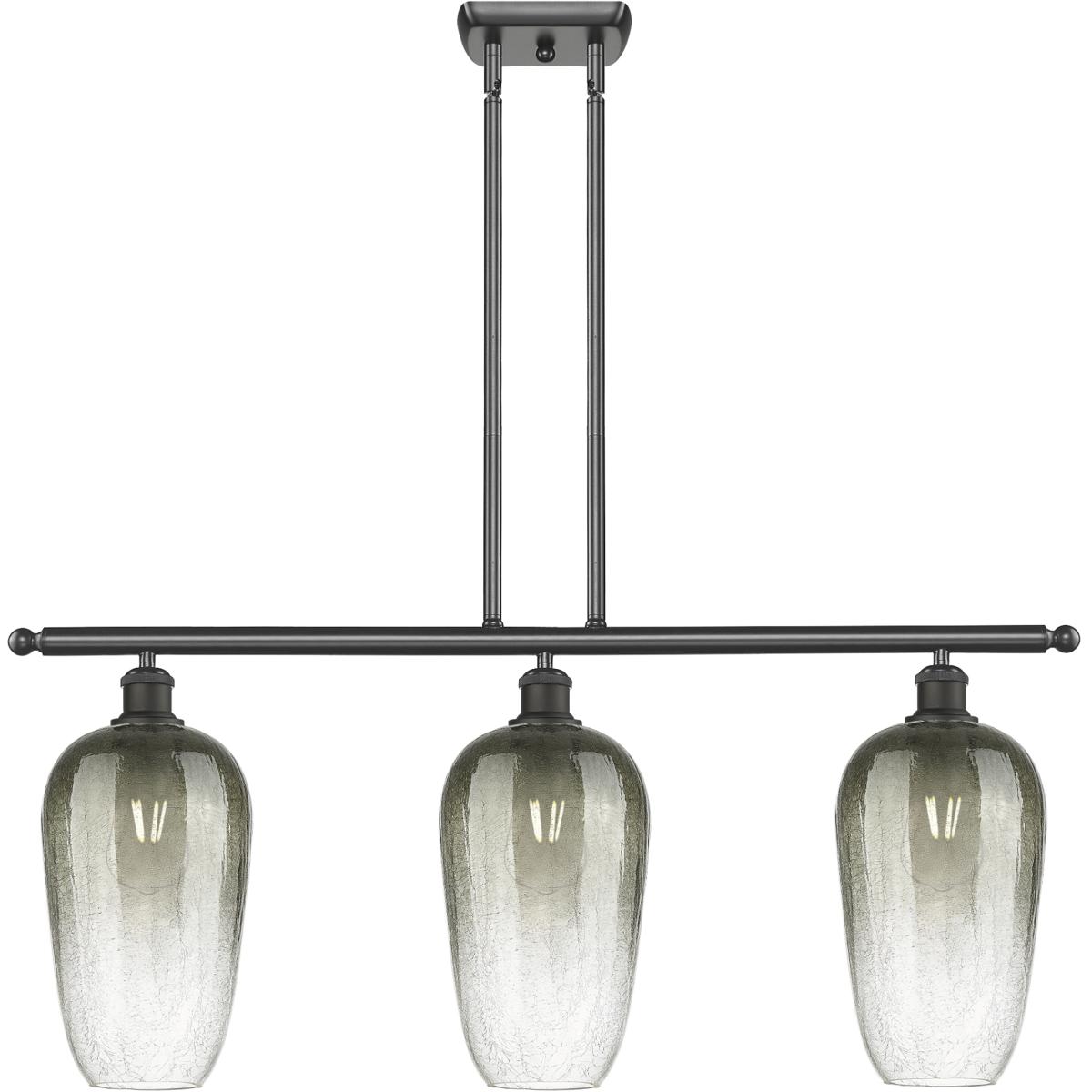 Innovations Lighting 516-3I-OB-G484-7SL Ballston Brookhaven Flute Island Light Ceiling Light in Oil Rubbed Bronze, Slate Glass