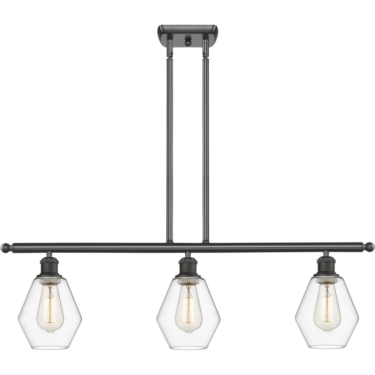 Innovations Lighting 516-3I-OB-G652-6-LED Ballston Cindyrella LED 36 inch Oil Rubbed Bronze Island Light Ceiling Light in Clear Glass