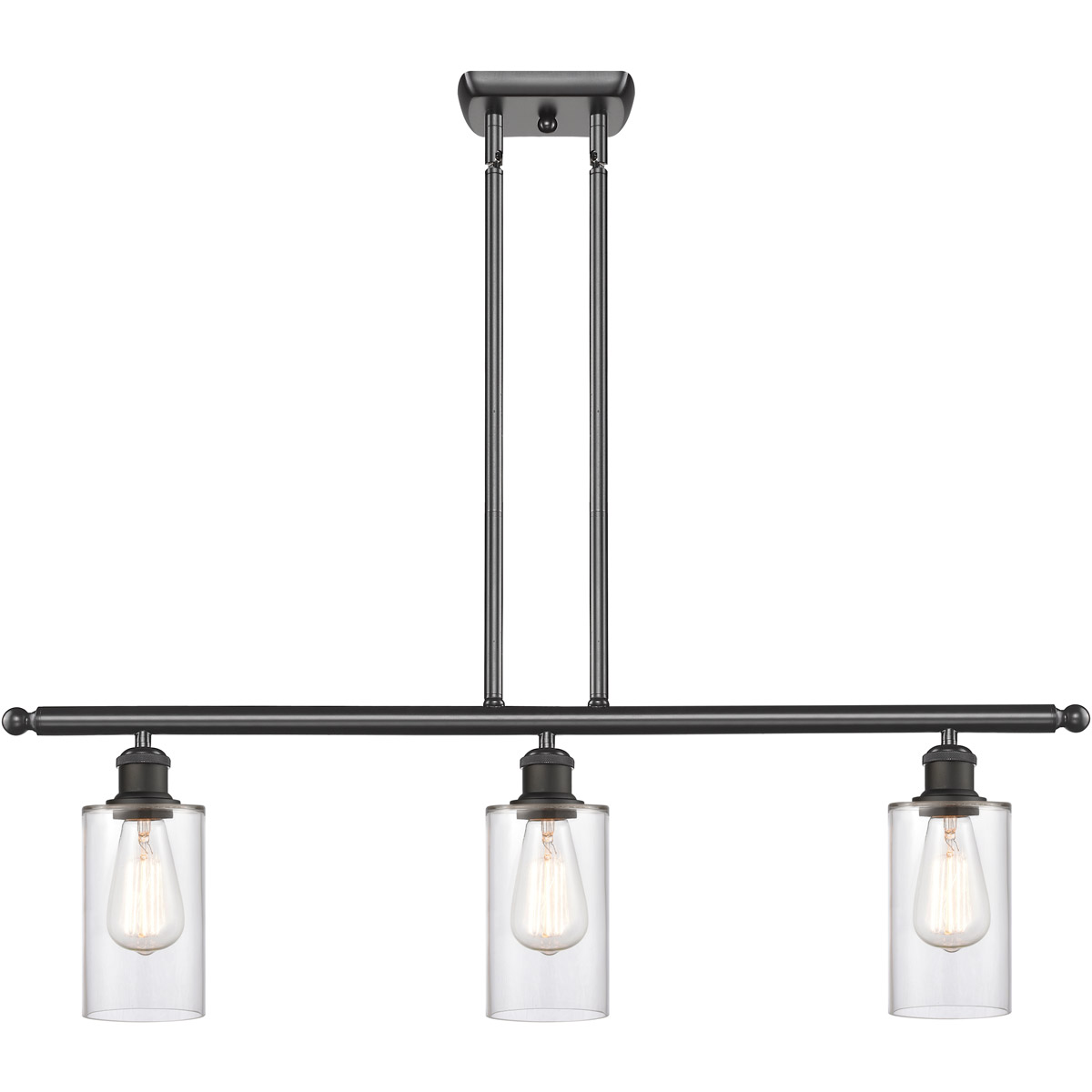 Innovations Lighting 516-3I-OB-G802-LED Ballston Clymer LED 36 inch Oil Rubbed Bronze Island Light Ceiling Light in Clear Glass, Ballston
