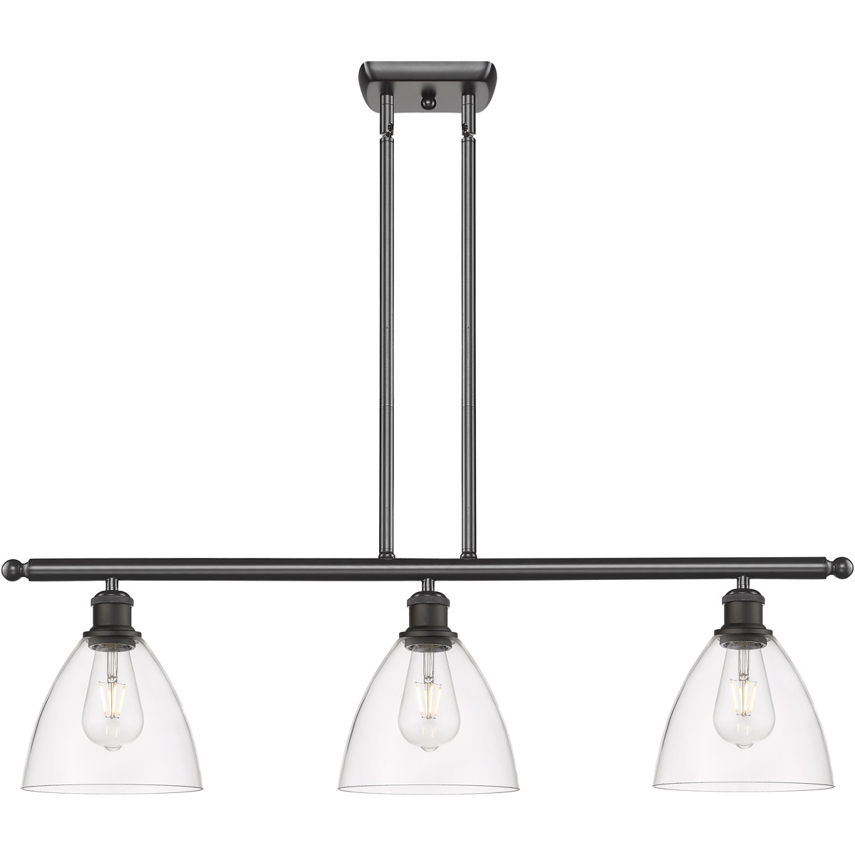 Innovations Lighting 516-3I-OB-GBD-752 Ballston Ballston Dome 3 Light 36 inch Oil Rubbed Bronze Island Light Ceiling Light in Clear Glass