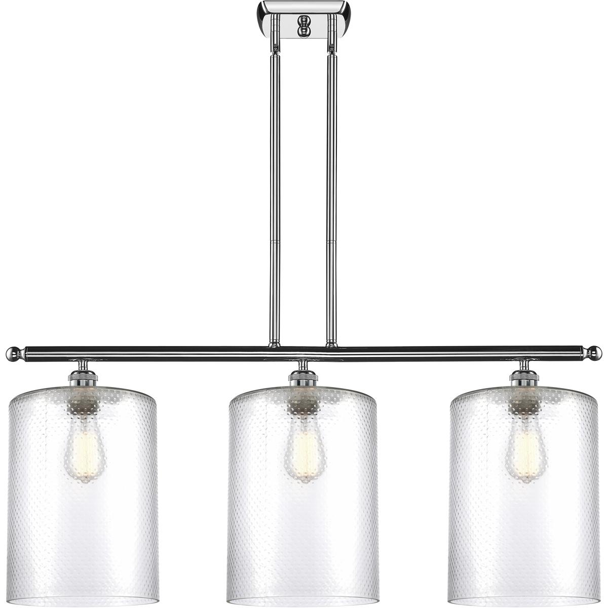 Innovations Lighting 516-3I-PC-G112-L Ballston Cobbleskill 3 Light 36 inch Polished Chrome Island Light Ceiling Light in Clear Glass