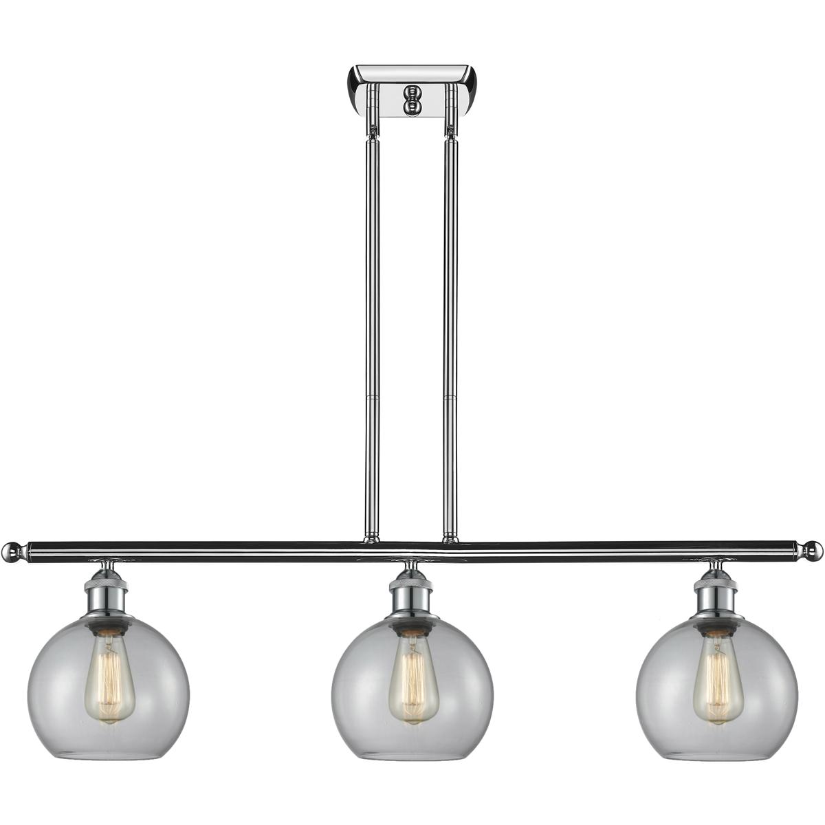 Innovations Lighting 516-3I-PC-G122-8-LED Ballston Athens LED 36 inch Polished Chrome Island Light Ceiling Light in Clear Glass