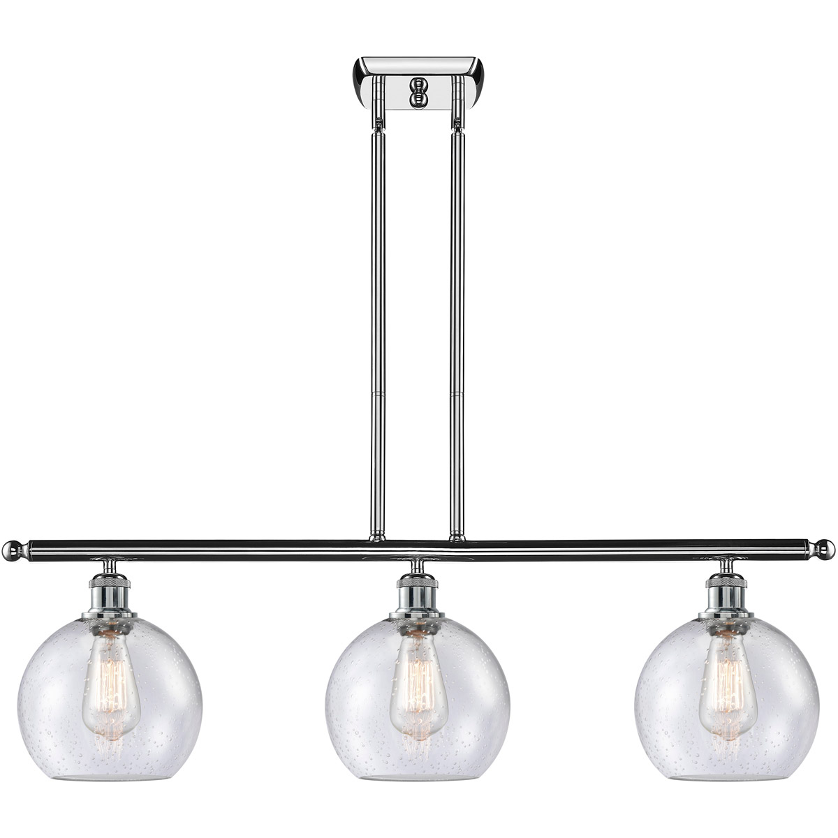 Innovations Lighting Bruno Marashlian Athens 36 Inch 3 Light Linear Suspension Light Athens - 516-3I-PC-G124-8 - Modern Contemporary