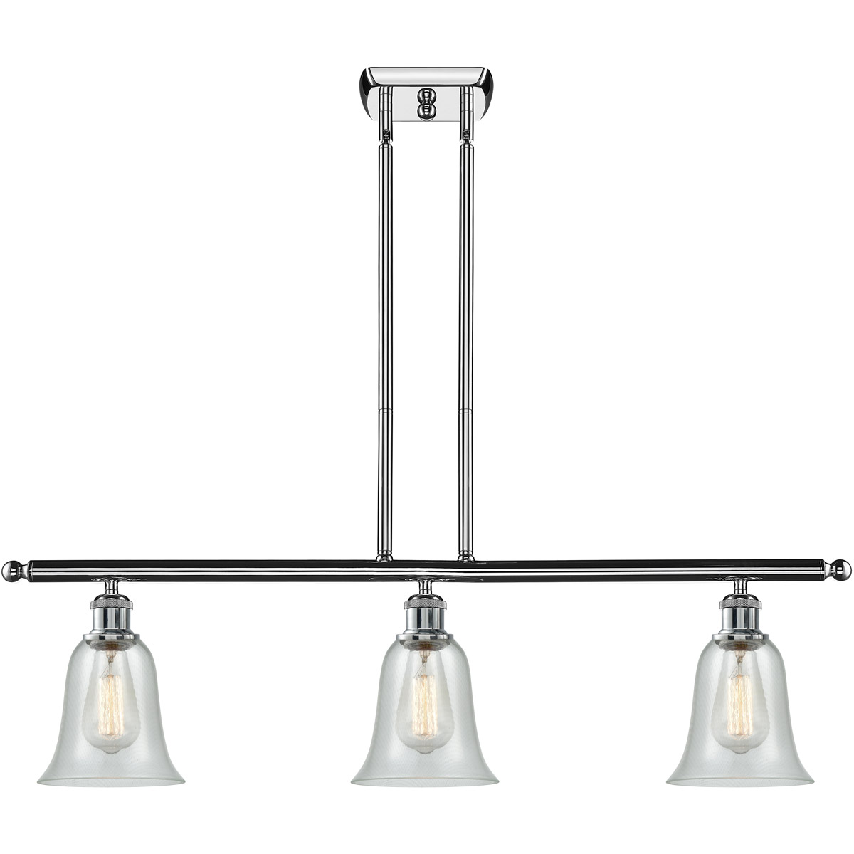 Innovations Lighting 516-3I-PC-G2812 Ballston Hanover 3 Light 42 inch Polished Chrome Island Light Ceiling Light in Fishnet Glass, Ballston