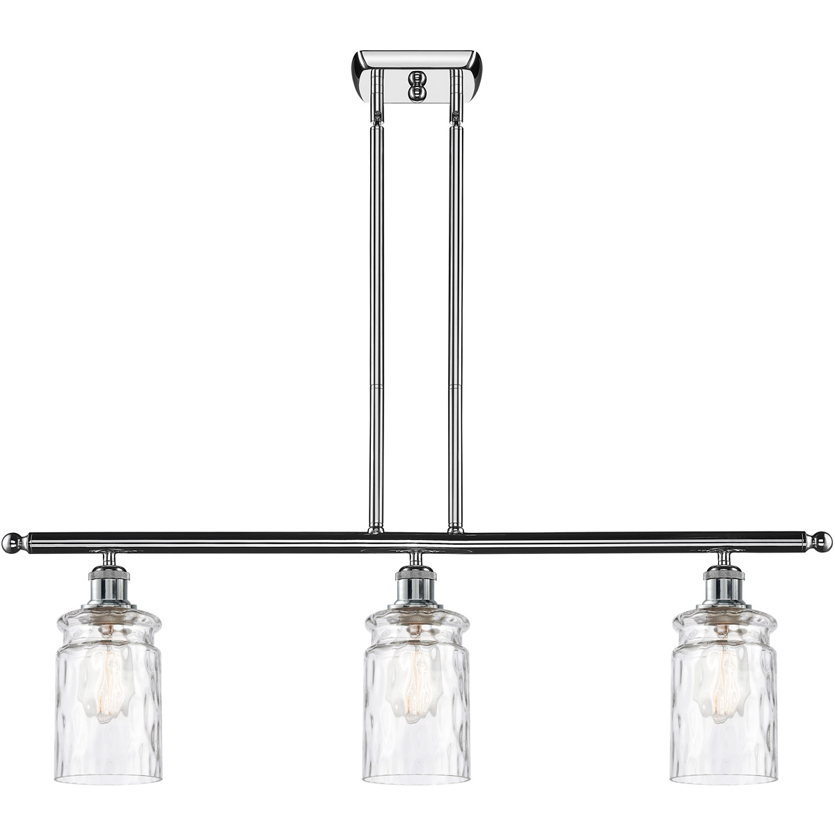 Innovations Lighting 516-3I-PC-G352 Ballston Candor 3 Light 36 inch Polished Chrome Island Light Ceiling Light in Clear Waterglass, Ballston