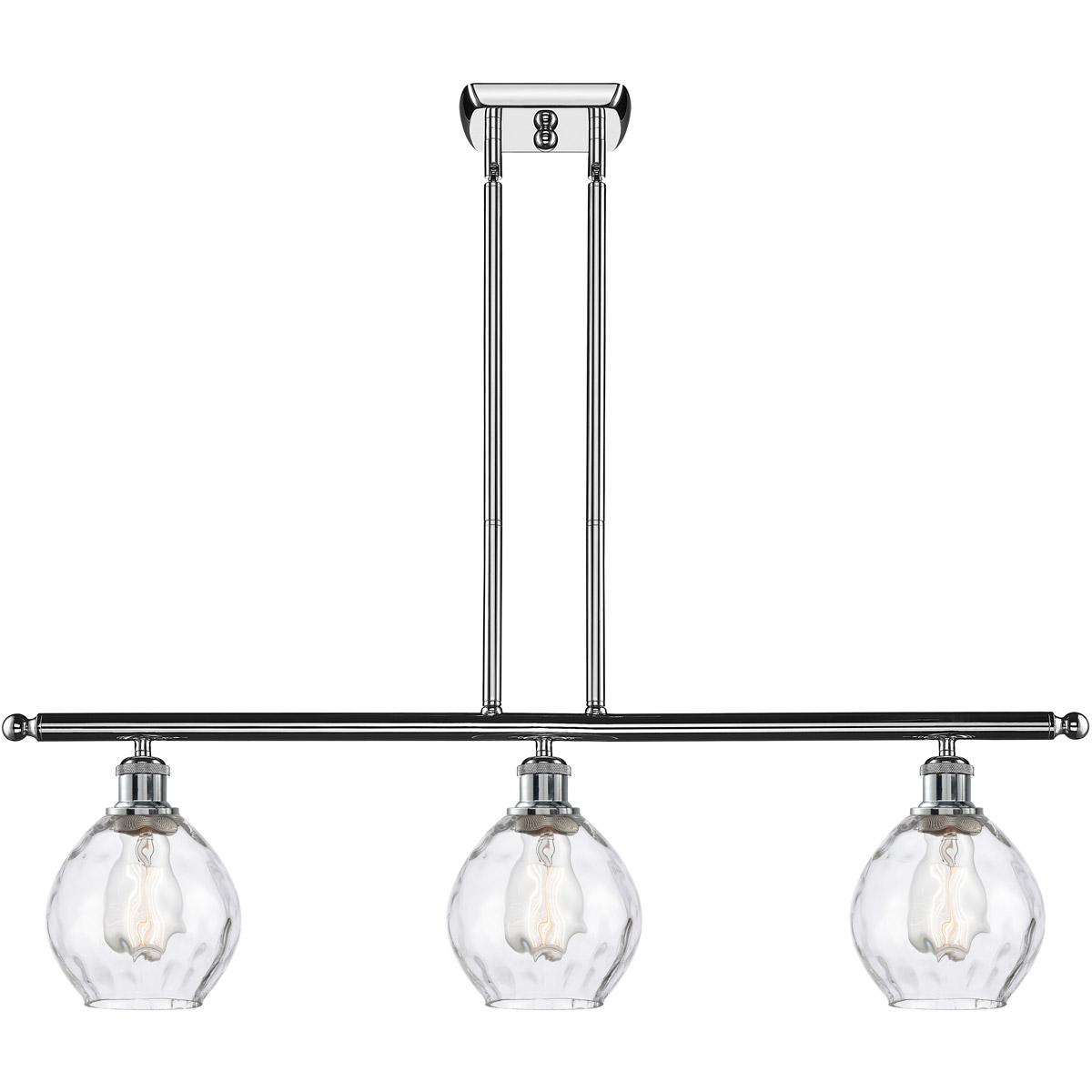 Innovations Lighting 516-3I-PC-G362-LED Ballston Small Waverly LED 36 inch Polished Chrome Island Light Ceiling Light, Ballston