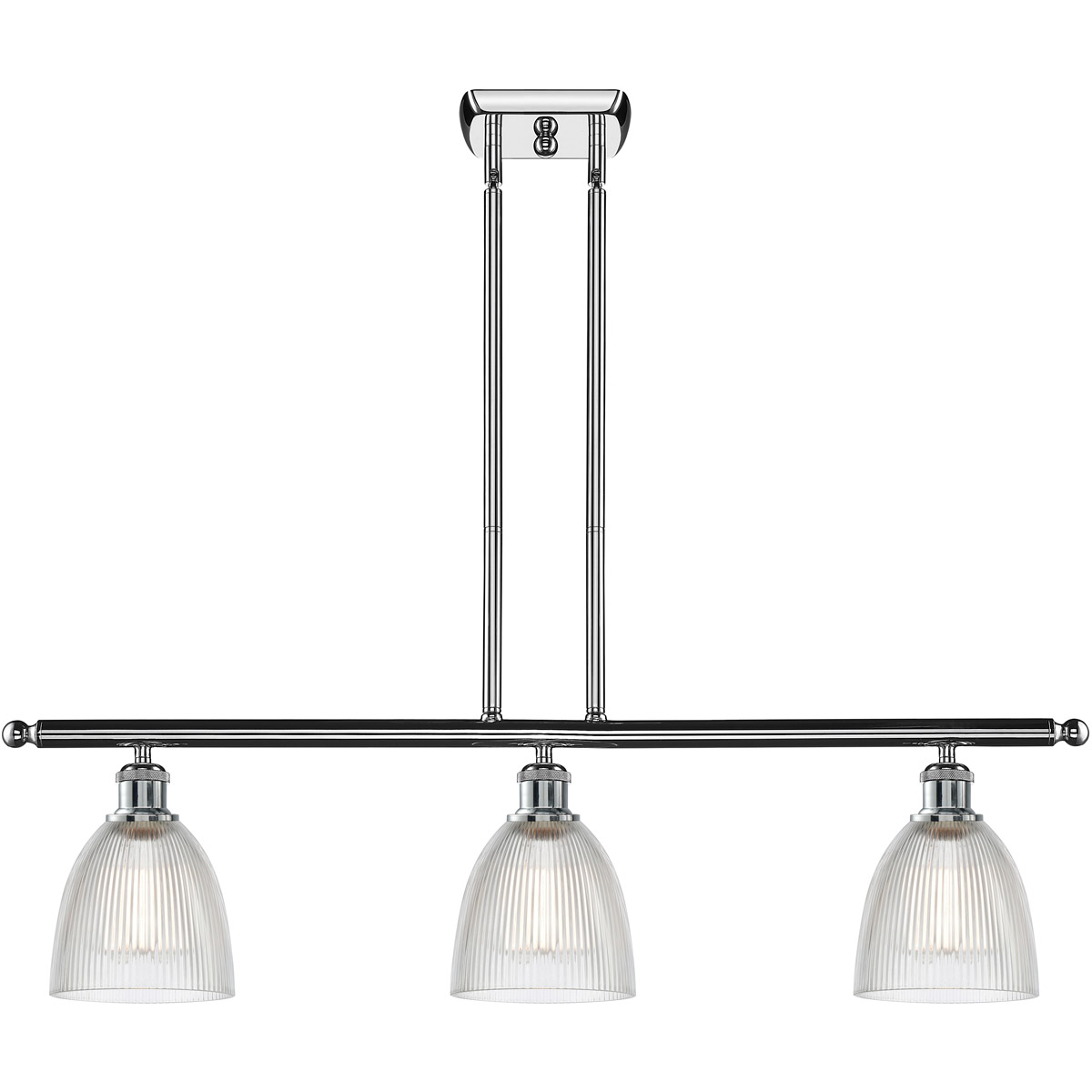 Innovations Lighting 516-3I-PC-G382-LED Ballston Castile LED 36 inch Polished Chrome Island Light Ceiling Light in Clear Glass, Ballston