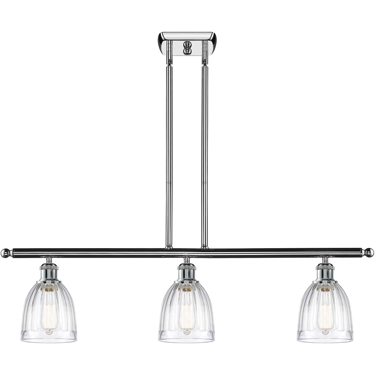Innovations Lighting 516-3I-PC-G442 Ballston Brookfield 3 Light 36 inch Polished Chrome Island Light Ceiling Light in Clear Glass, Ballston