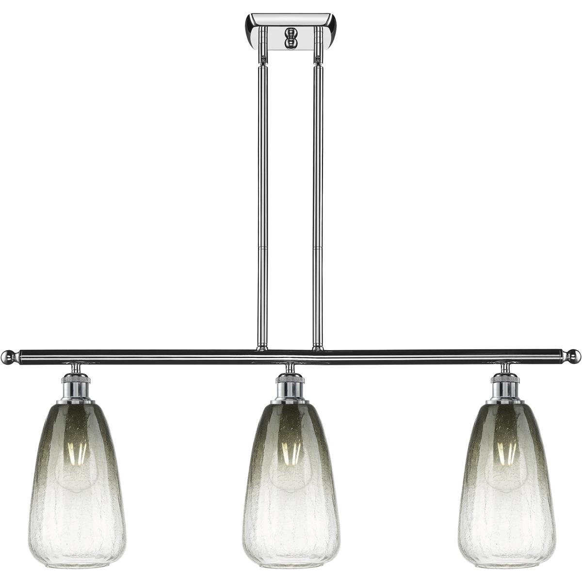 Innovations Lighting 516-3I-PC-G480-6SL Ballston Brookhaven Almond Island Light Ceiling Light in Polished Chrome, Slate Glass