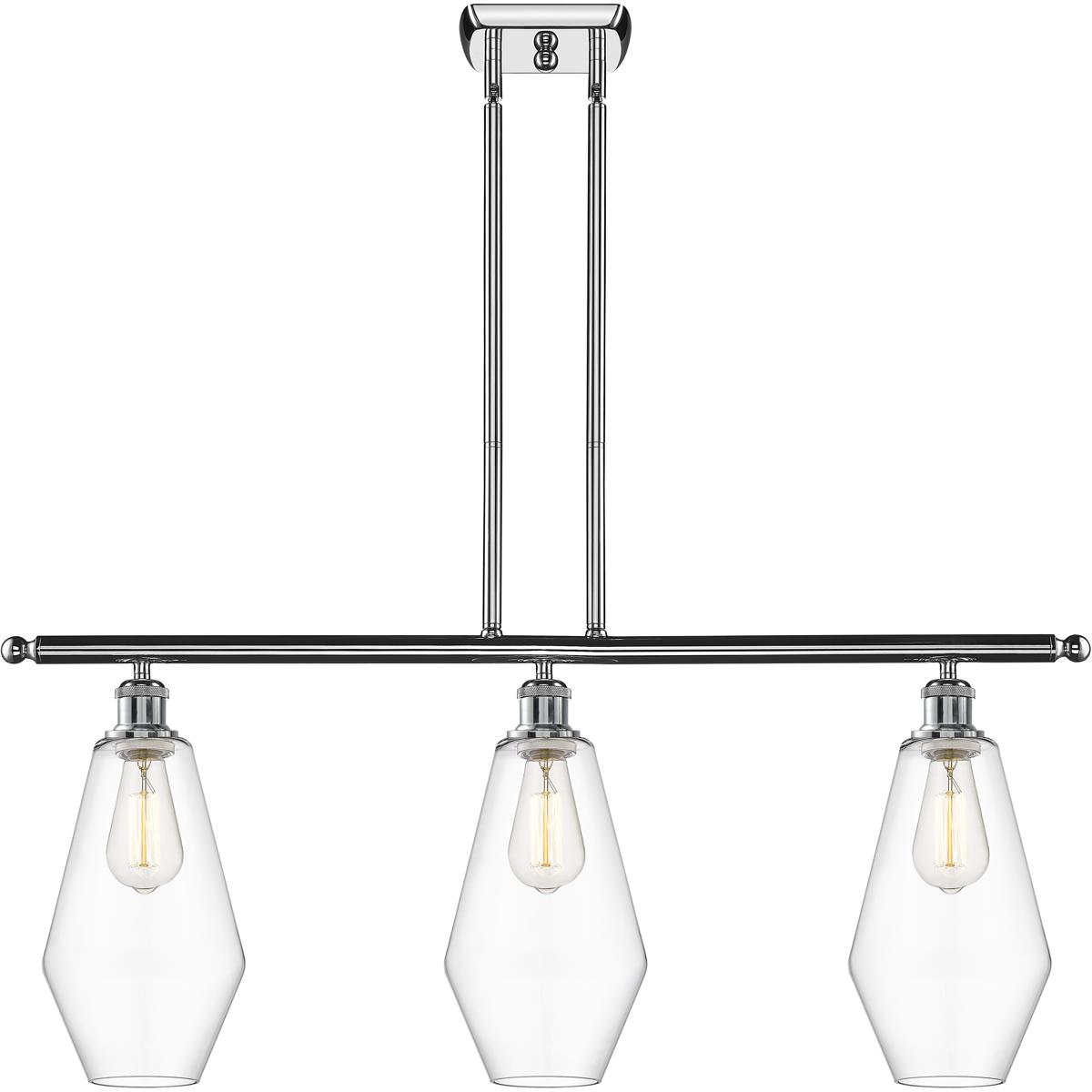 Innovations Lighting 516-3I-PC-G652-7 Ballston Cindyrella 3 Light 36 inch Polished Chrome Island Light Ceiling Light in Incandescent, Clear Glass