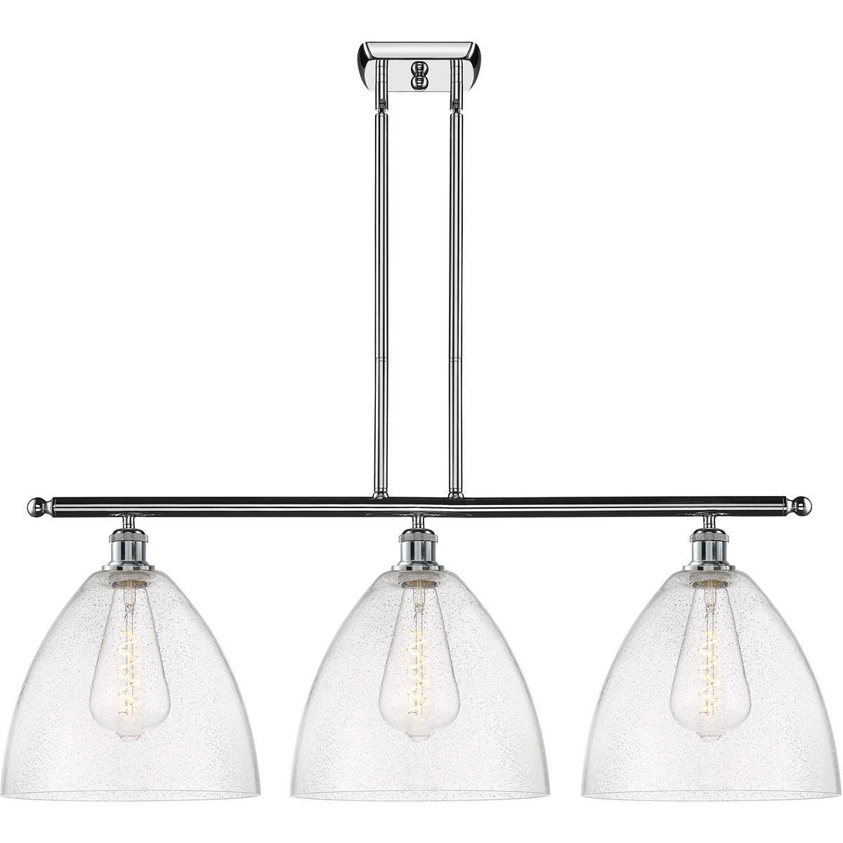 Innovations Lighting Bruno Marashlian Ballston Dome 38 Inch 3 Light Linear Suspension Light Ballston Dome - 516-3I-PC-GBD-124 - Modern Contemporary
