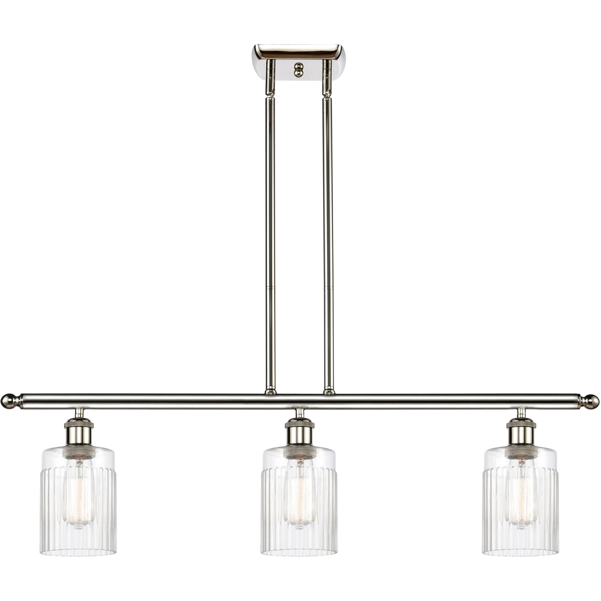 Innovations Lighting 516-3I-PN-G342-LED Ballston Hadley LED 36 inch Polished Nickel Island Light Ceiling Light in Clear Glass, Ballston