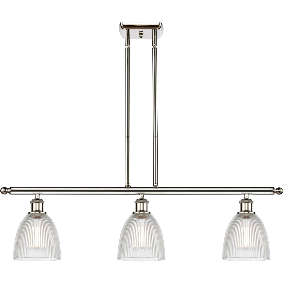 Innovations Lighting 516-3I-PN-G382-LED Ballston Castile LED 36 inch Polished Nickel Island Light Ceiling Light in Clear Glass, Ballston
