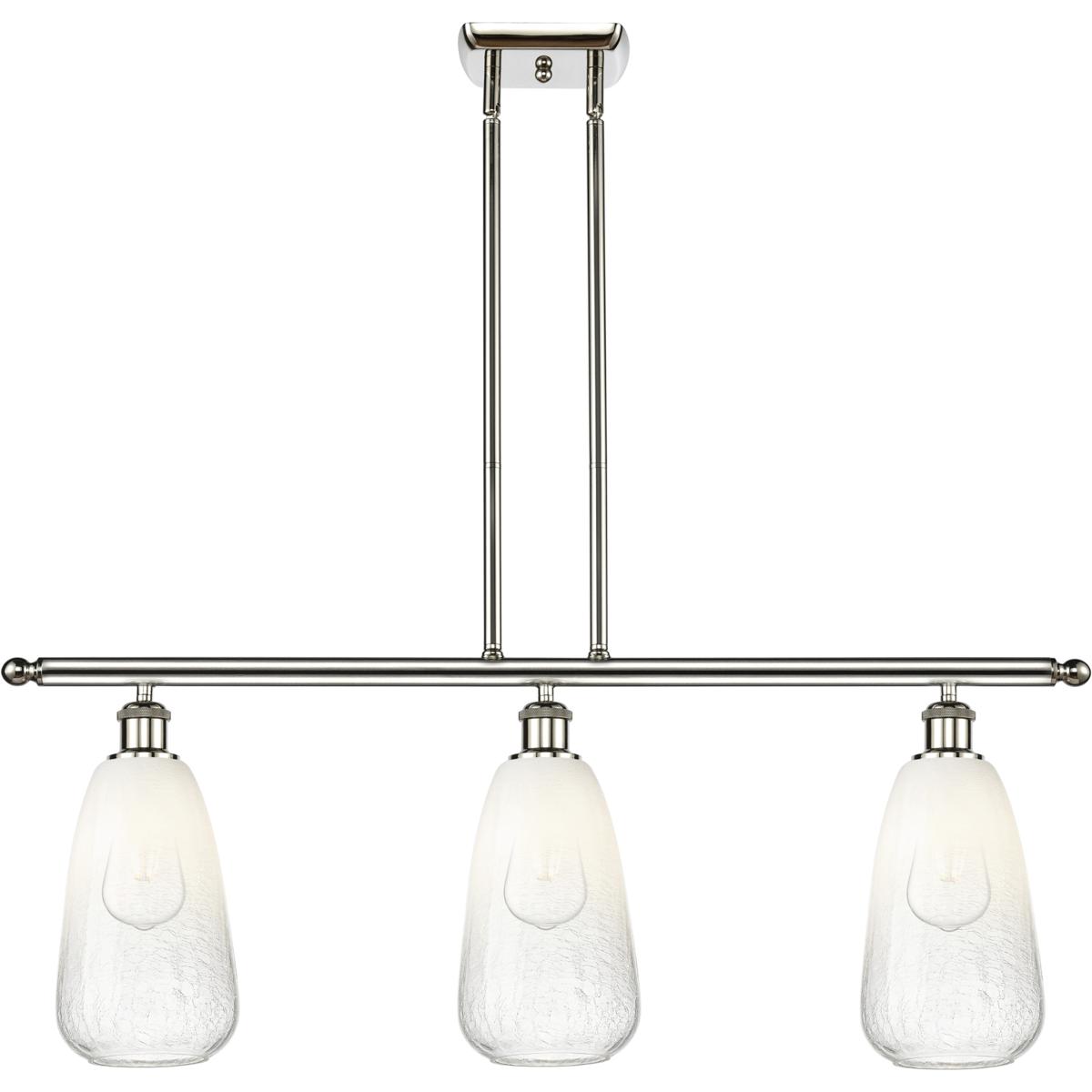 Innovations Lighting 516-3I-PN-G480-6OP Ballston Brookhaven Almond Island Light Ceiling Light in Polished Nickel, Opal Glass