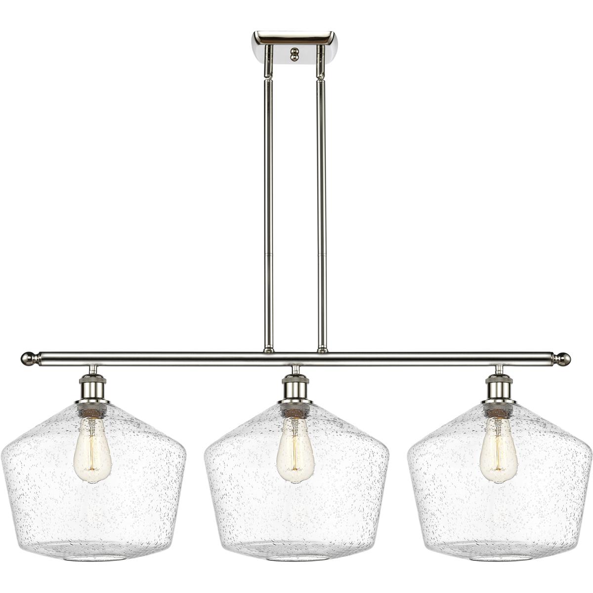 Innovations Lighting 516-3I-PN-G654-12 Ballston Cindyrella 3 Light 39 inch Polished Nickel Island Light Ceiling Light in Incandescent, Seedy Glass
