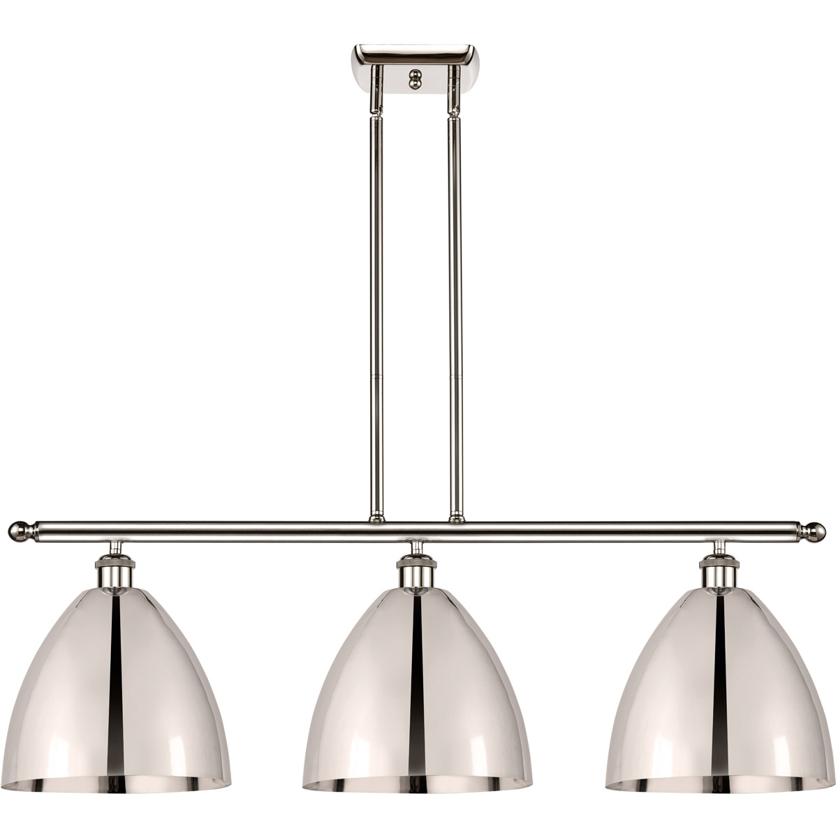 Innovations Lighting 516-3I-PN-MBD-9-SF Ballston Plymouth Dome 3 Light 36 inch Polished Nickel Island Light Ceiling Light in Matte Seafoam
