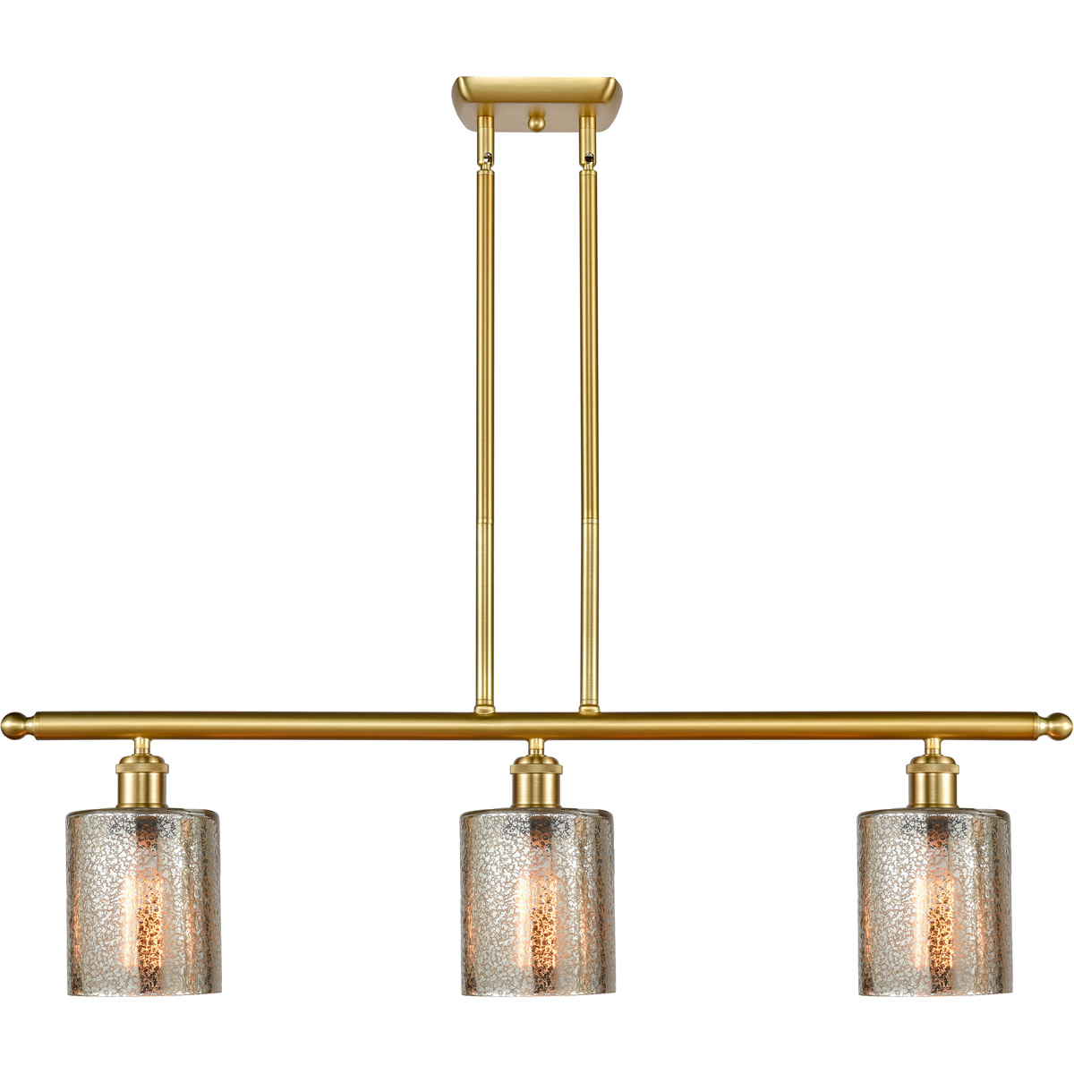 Innovations Lighting Bruno Marashlian Cobbleskill 36 Inch 3 Light Linear Suspension Light Cobbleskill - 516-3I-SG-G116 - Restoration-Vintage