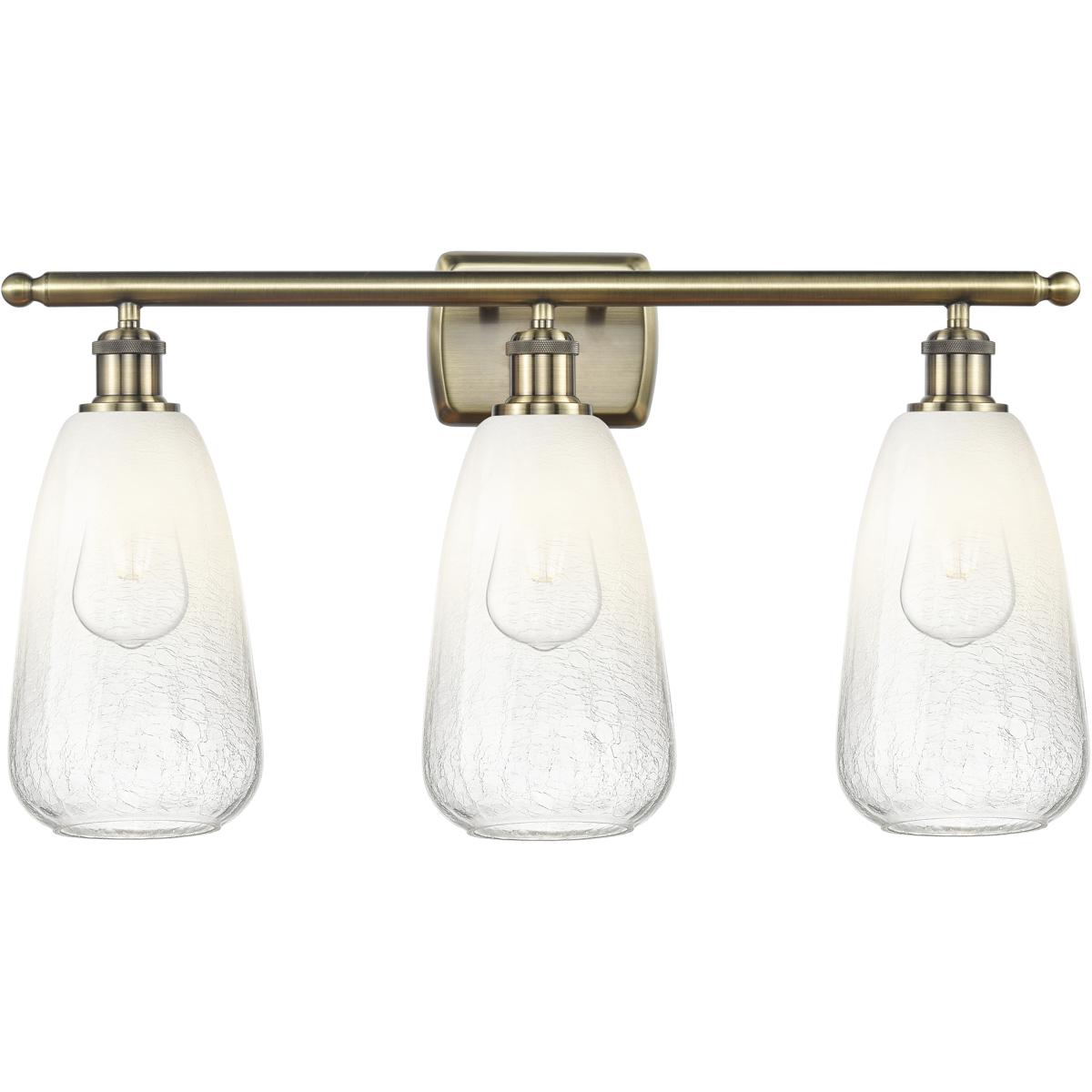 Innovations Lighting 516-3W-AB-G480-6OP Ballston Brookhaven Almond 3 Light 26 inch Antique Brass Bath Vanity Light Wall Light in Opal Glass